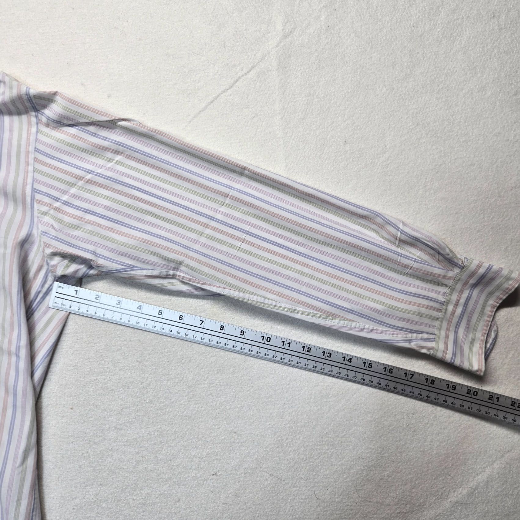 Arrow Arrow Shirt Mens 15.5 White Striped Button-Up Long Sleeve Casual Business All Seasons Vintage No Size US L / EU 52-54 / 3 - 4 Thumbnail