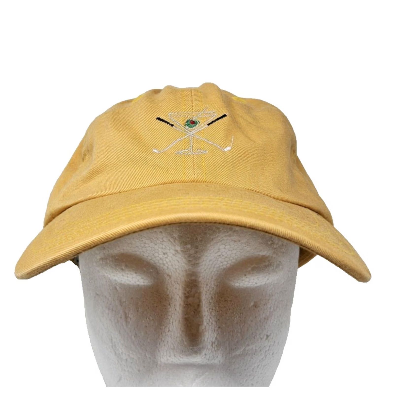 Imperial Imperial Hat Mens One Size Yellow Cap Strap Back Cotton Golf GWI Embroidered Size ONE SIZE - 2 Thumbnail