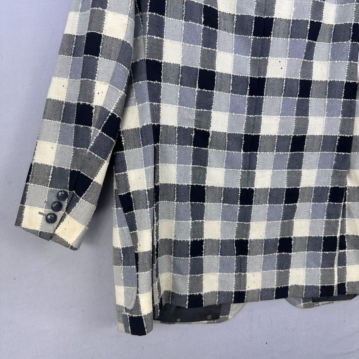 Japanese Brand Vintage 50's Patchwork Checkerboard Blazer MADE IN ENGLAND Size US L / EU 52-54 / 3 - 5 Thumbnail