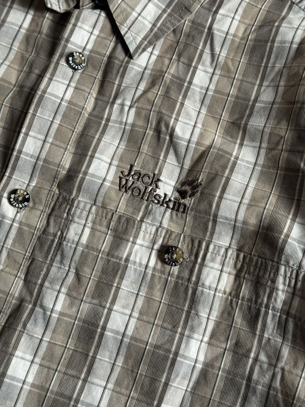 Jack Wolfskin Jack Wolfskin L/XL chekered shirt button up outdoor polo 👕 Size US L / EU 52-54 / 3 - 4 Thumbnail