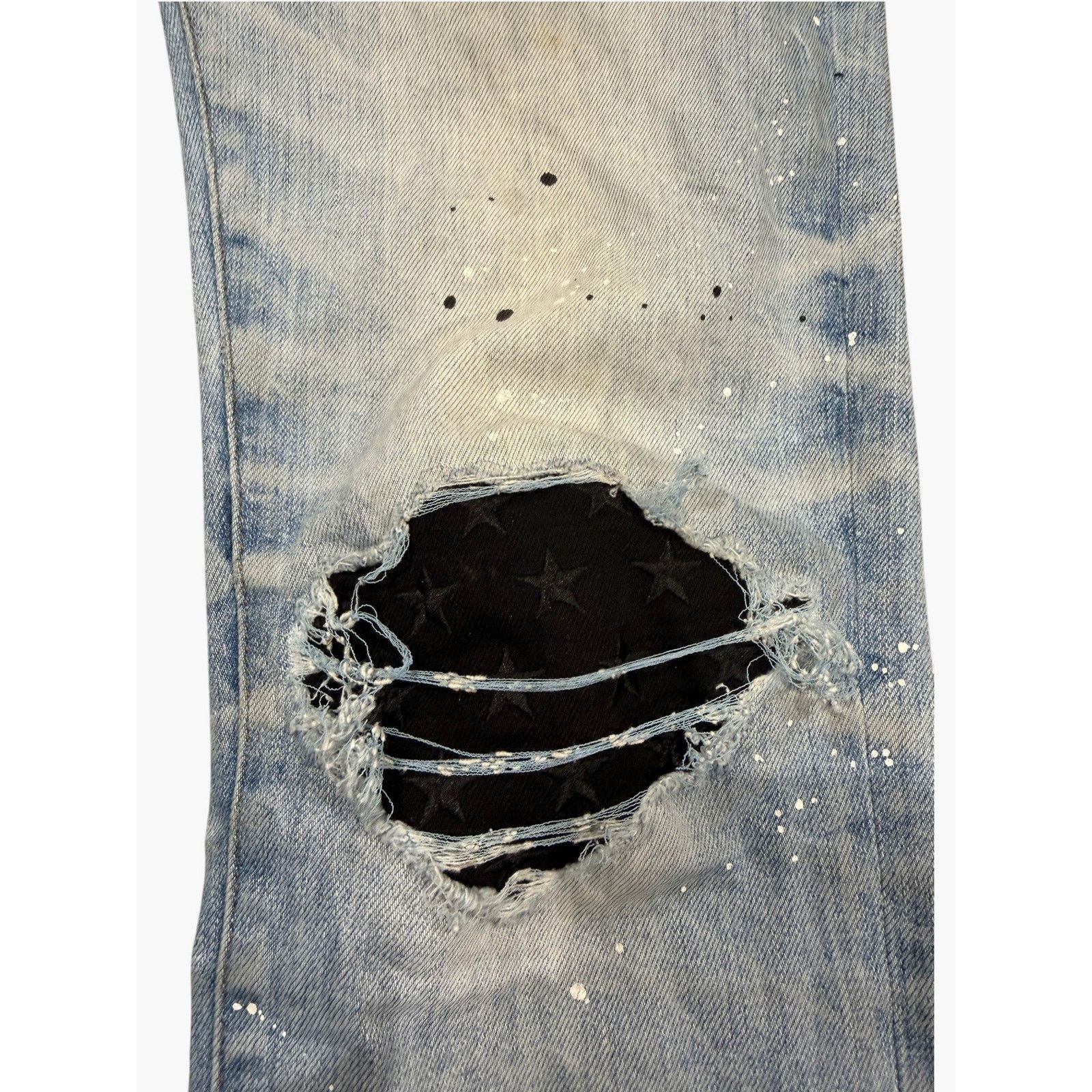 Purple Brand Purple Brand Knee Rip Black Jeans Size US 34 / EU 50 - 6 Thumbnail