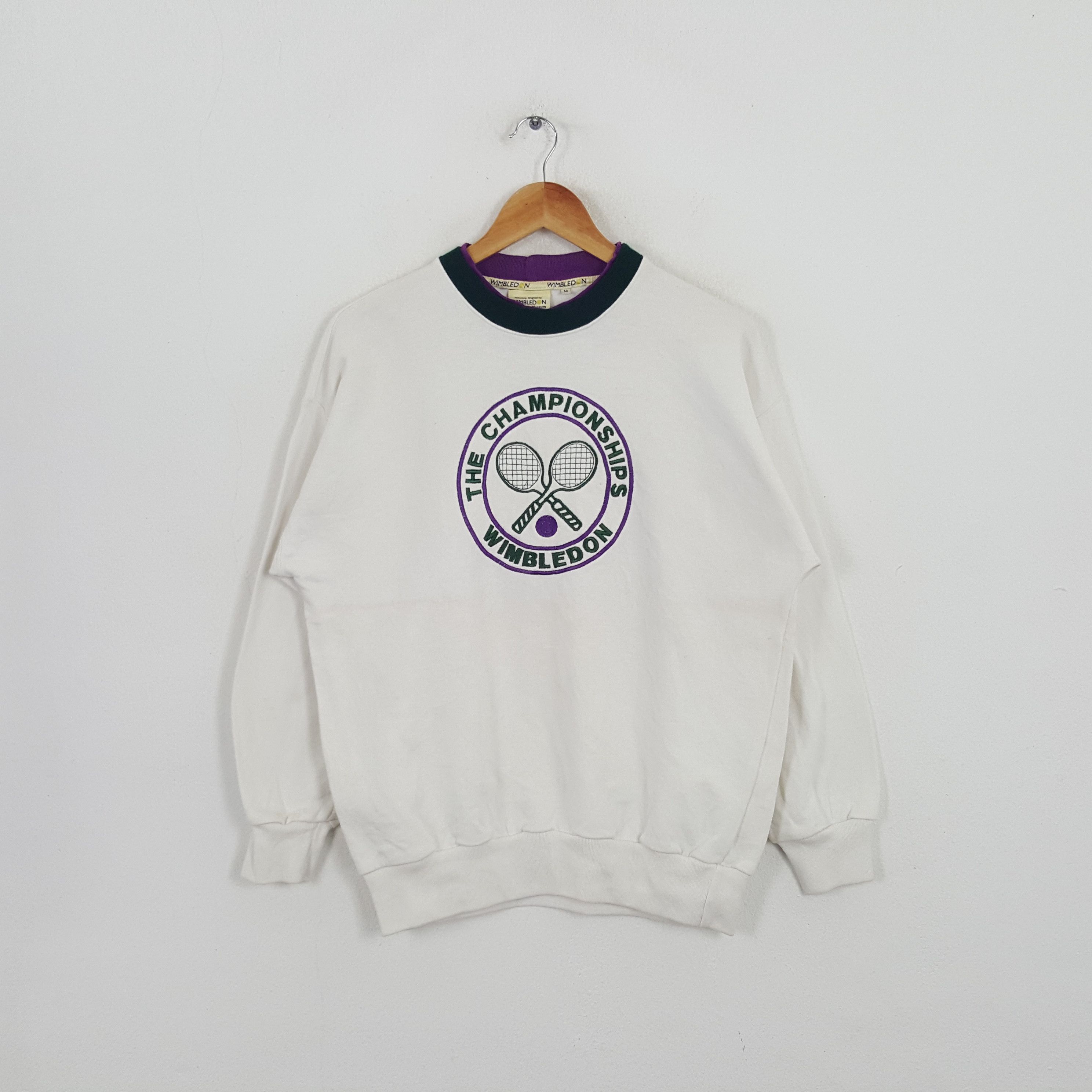Vintage Vintage 90's The Championship Wimbledon Tennis Sweatshirt Size US M / EU 48-50 / 2 - 1 Thumbnail