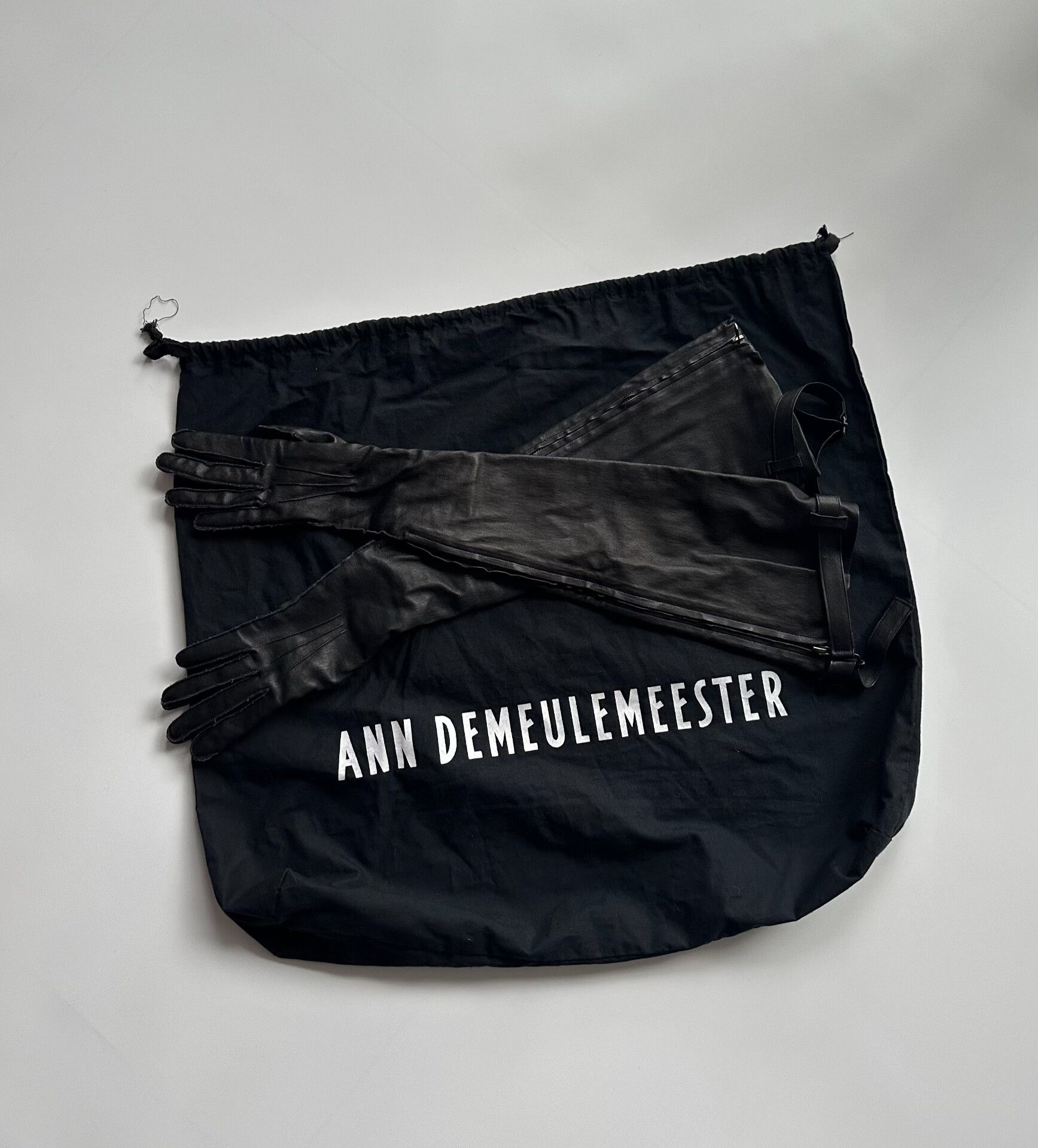 Ann Demeulemeester ANN DEMEULEMEESTER SIZE 11 12AW leather long gloves| Size ONE SIZE - 7 Thumbnail