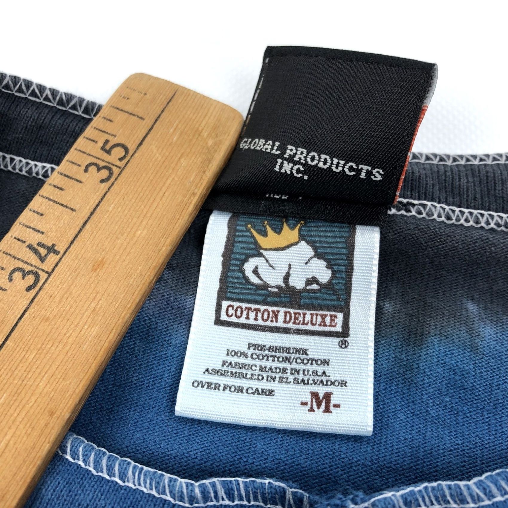 Harley Davidson Harley-Davidson Mens Tie-Dye Long Sleeve Henley T-Shirt M Blue/Black/White Flame Embroidered Logo Shirt Size US M / EU 48-50 / 2 - 5 Thumbnail