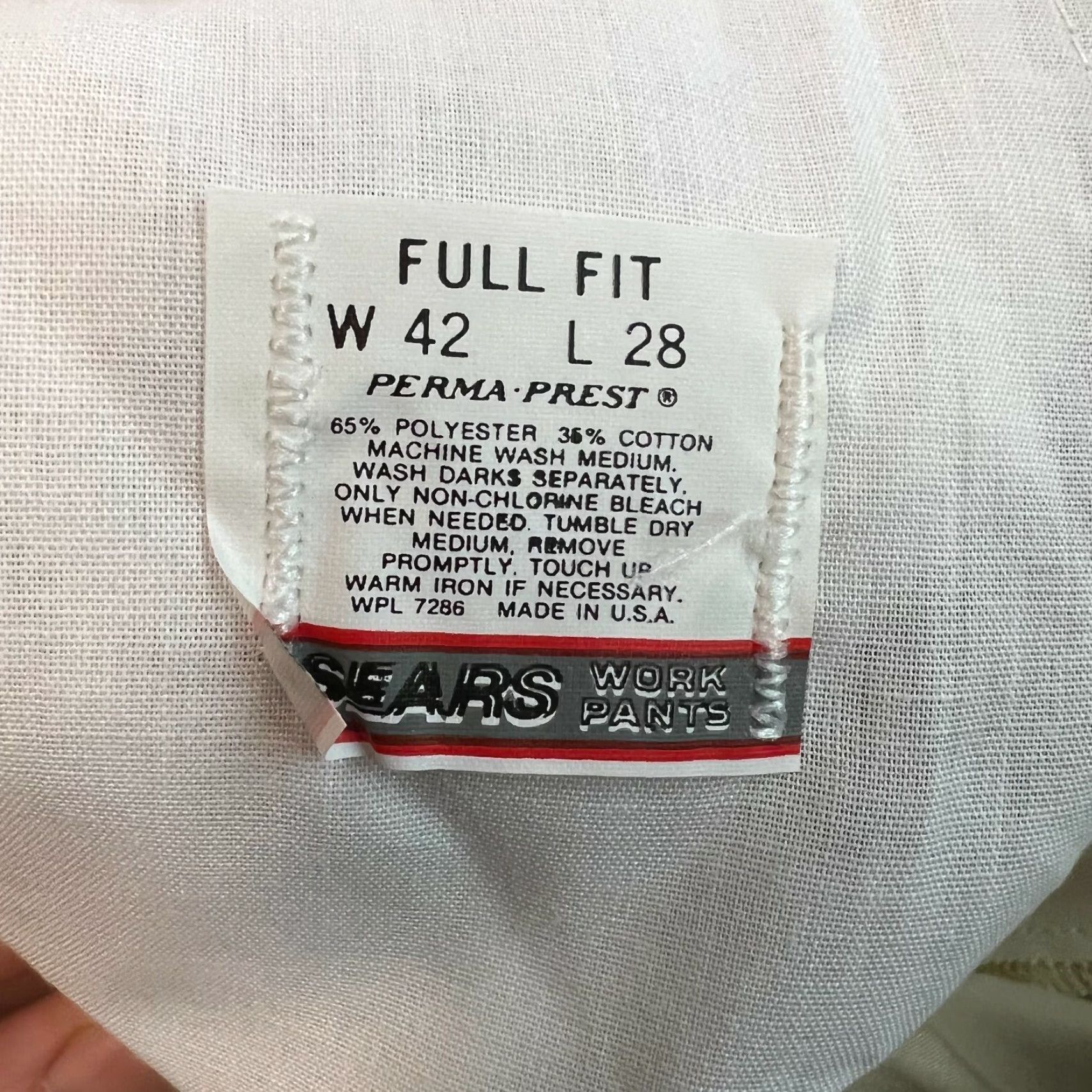 Sears Sears Mens Flat Front Full Fit Mid Rise Straight Khaki Dress Pants Size W42 L28 Size US 40 / EU 56 - 6 Thumbnail