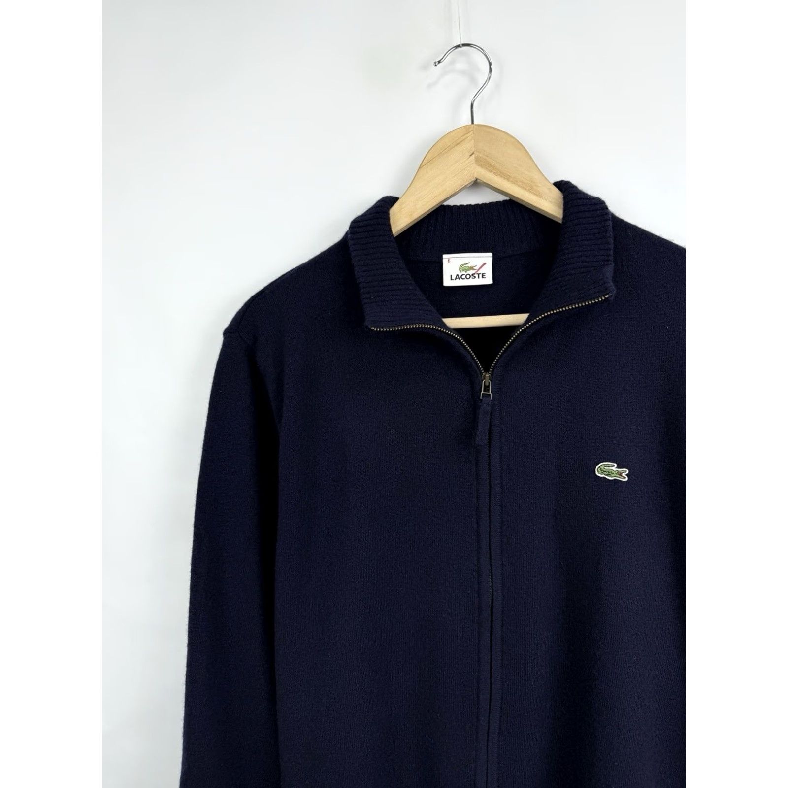 Lacoste VINTAGE Lacoste Wool Sweater Pullover 90s Made in France Woolmark Blue Mens XL Size US XL / EU 56 / 4 - 3 Thumbnail