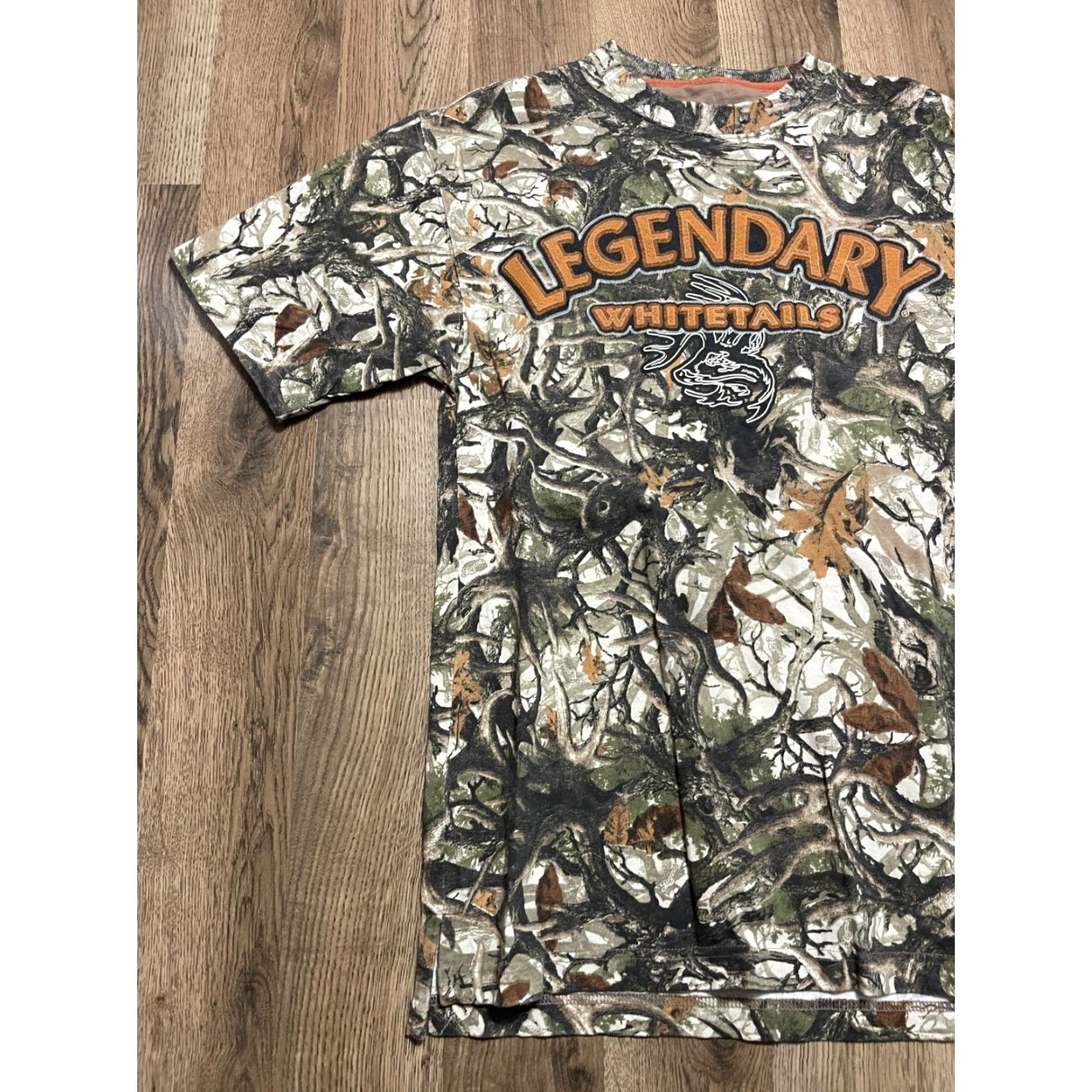 Vintage Legendary Whitetails Shirt Mens Size Small Brown Green Camouflage T-Shirt Casual Short Sleeve Regular Fit Vintage No N/A Size S / US 4 / IT 40 - 3 Thumbnail