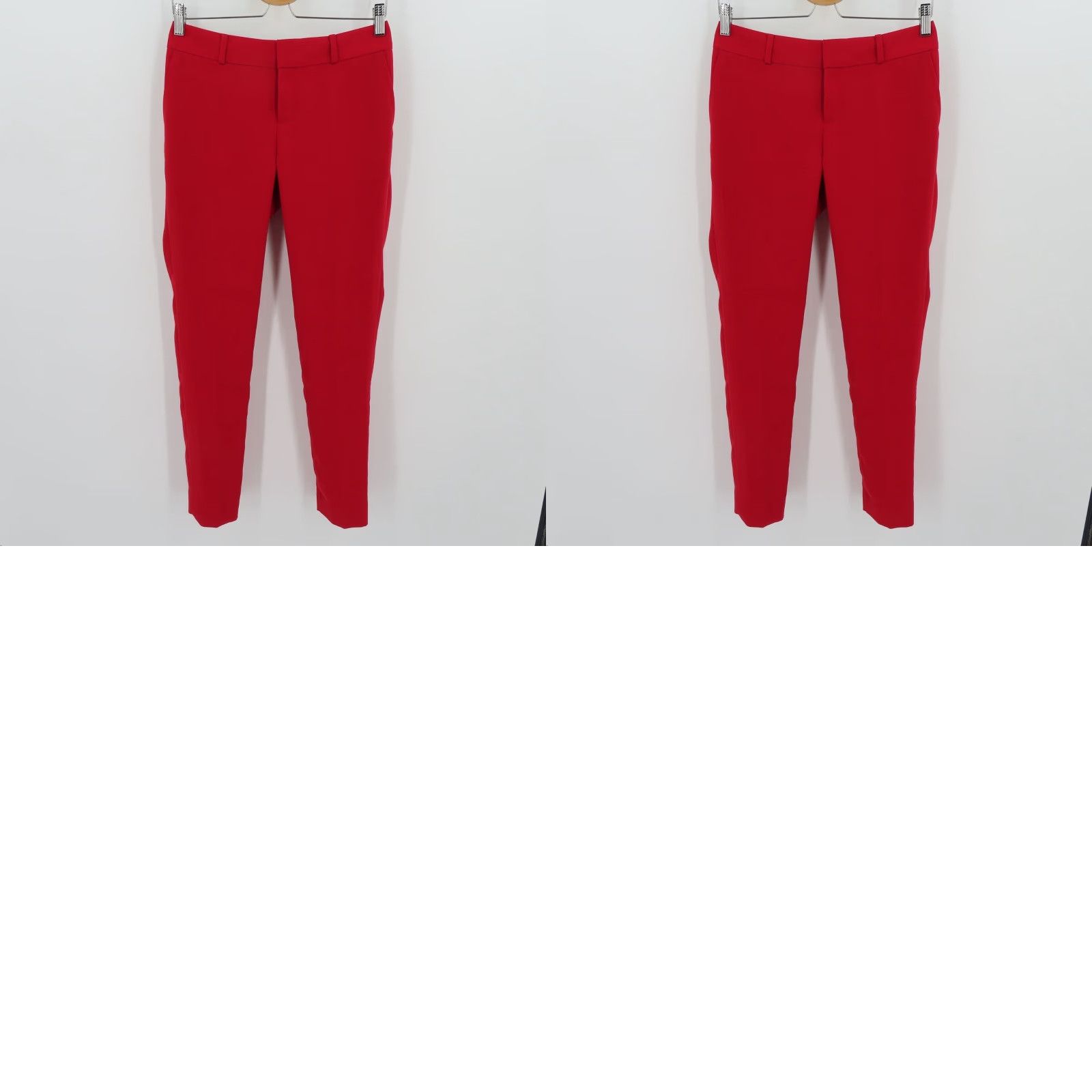 Banana Republic Banana Republic Martin-Fit Dress Pants Womens 0 Red Solid Pleated Front Tapered Inseam 28.5" Size 25" / US 0 / IT 36 - 8 Thumbnail