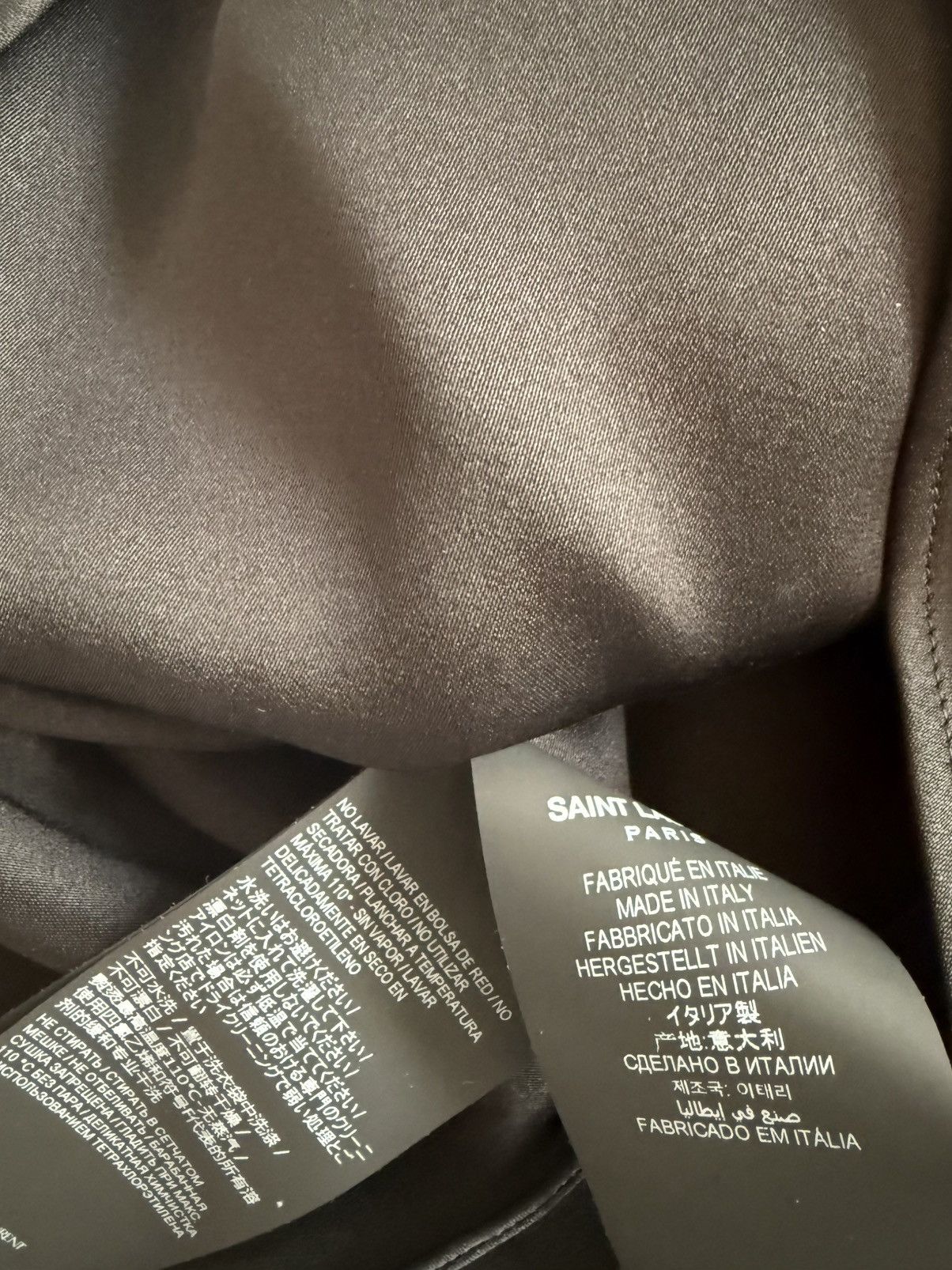 Saint Laurent Paris FW23 Saint Laurent Lavalliere Back Blouse in Crepe Satin Size US S / EU 44-46 / 1 - 12 Thumbnail