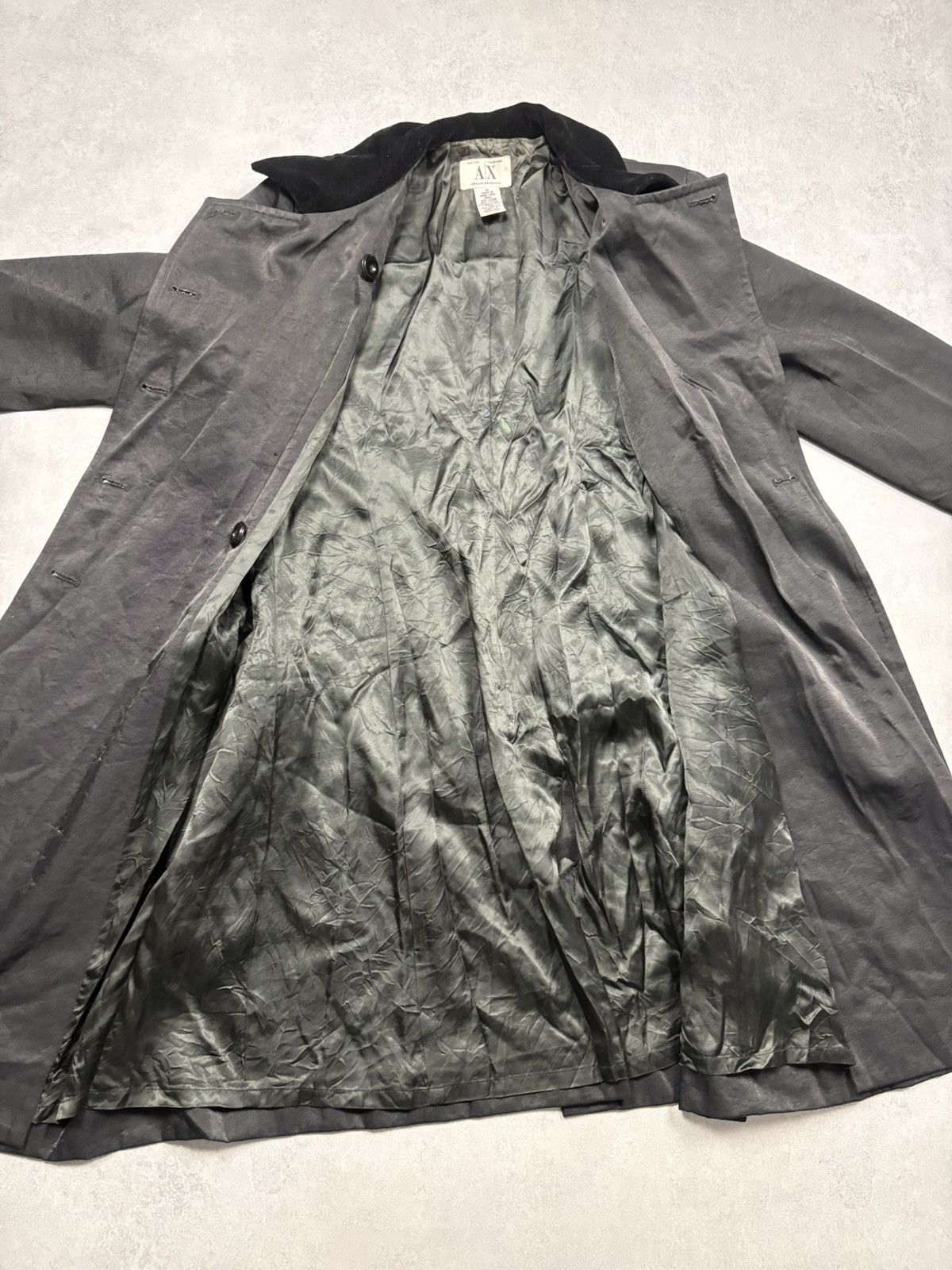 Armani Exchange Vintage 00s Armani Exchange Double Breasted Long Coat 90s Size M / US 6-8 / IT 42-44 - 20 Thumbnail