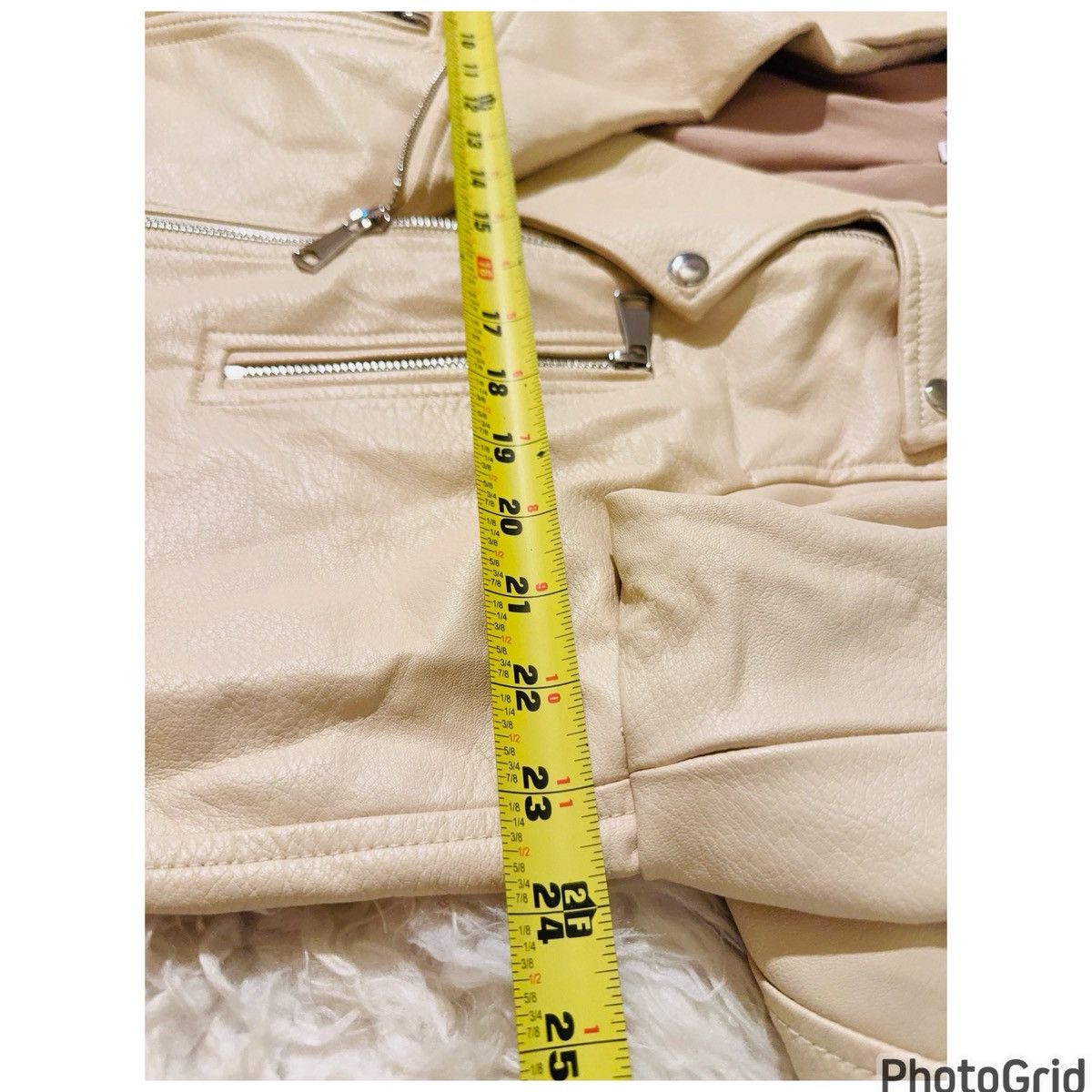 Elizabeth and James Anthropologie Elizabeth & James Faux Leather Moto Jacket Size XXL / US 16-18 / IT 52-54 - 10 Thumbnail