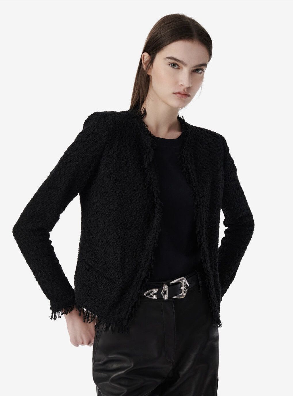 Iro Womens IRO Knit Jacket Shavani Blazer Size 34 Size M / US 6-8 / IT 42-44 - 2 Thumbnail