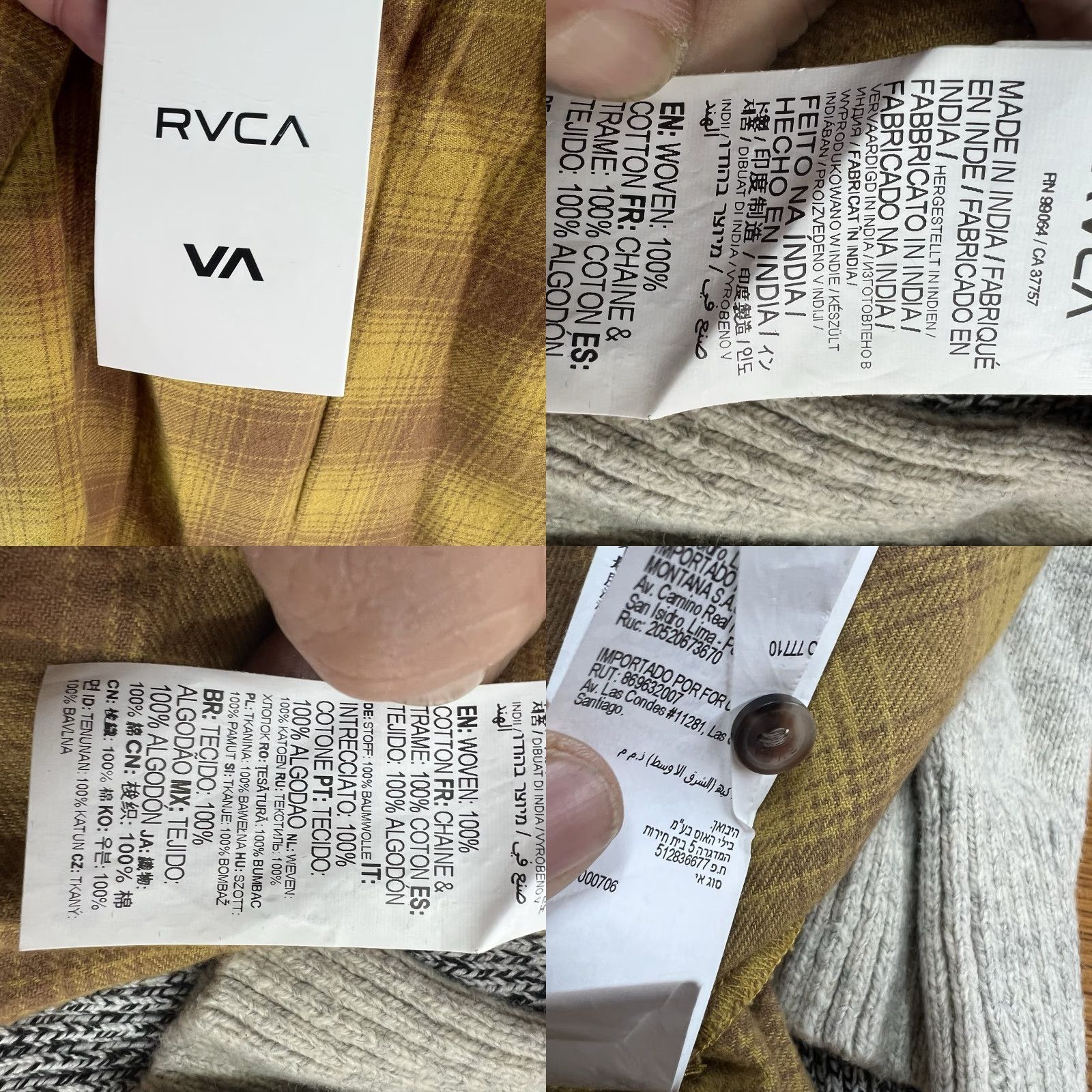 RVCA RVCA Plaid Flannel Button-Up Shirt Women’s S Yellow NWT Size S / US 4 / IT 40 - 8 Thumbnail