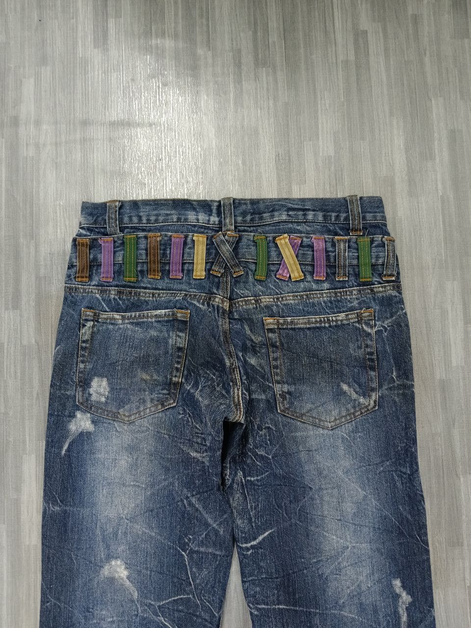 Japanese Brand SiCK DOUBLE WAIST NYLAUS DENIM PANTS Size US 31 - 5 Thumbnail