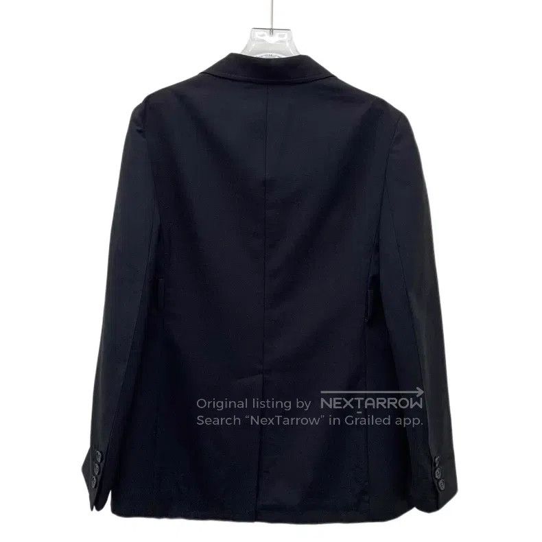 Prada Prada Black sheep wool lapel single-breasted long-sleeved Size 44R - 2 Thumbnail