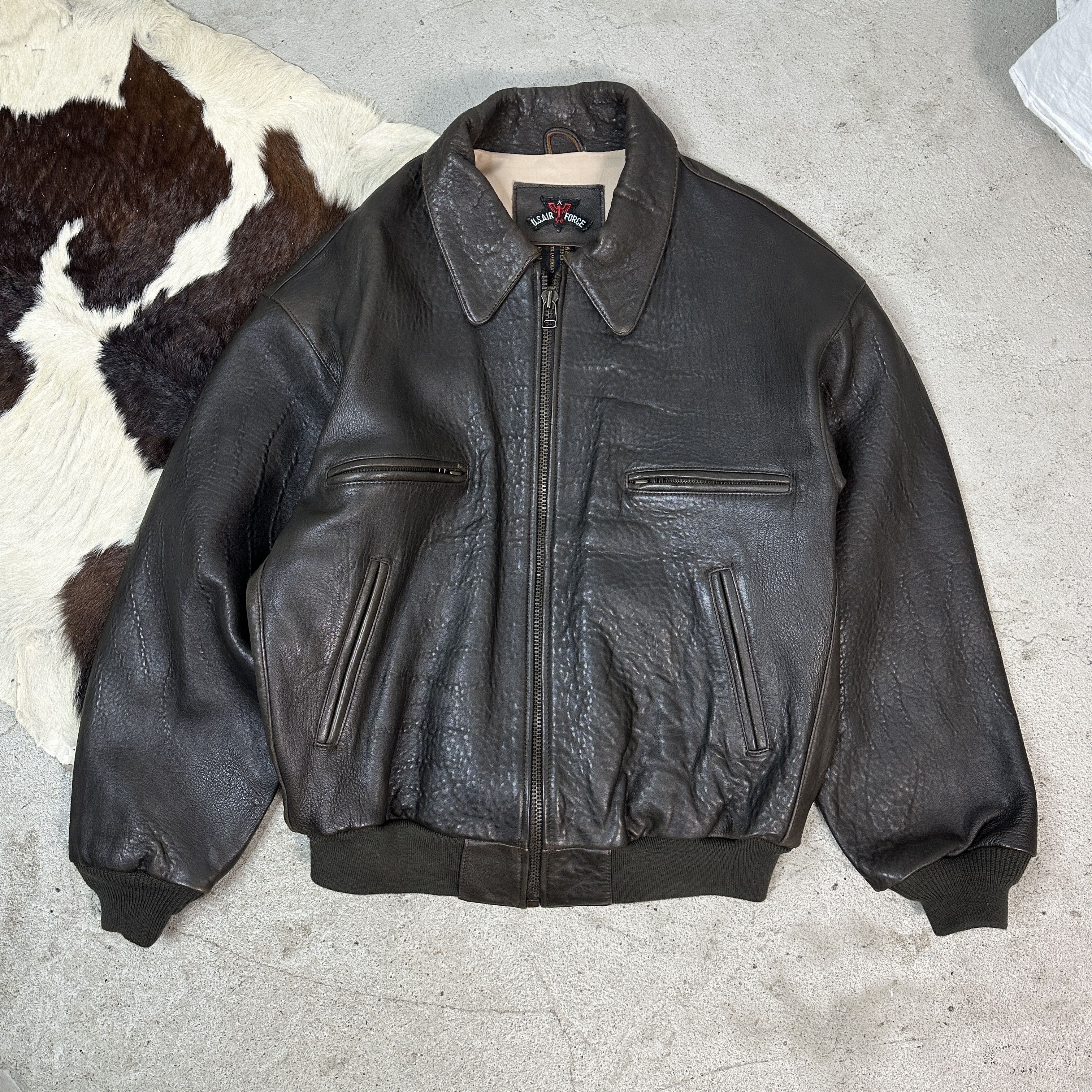 Vintage Vintage US Air Force Pinup Girl Leather Jacket Size US M / EU 48-50 / 2 - 4 Thumbnail