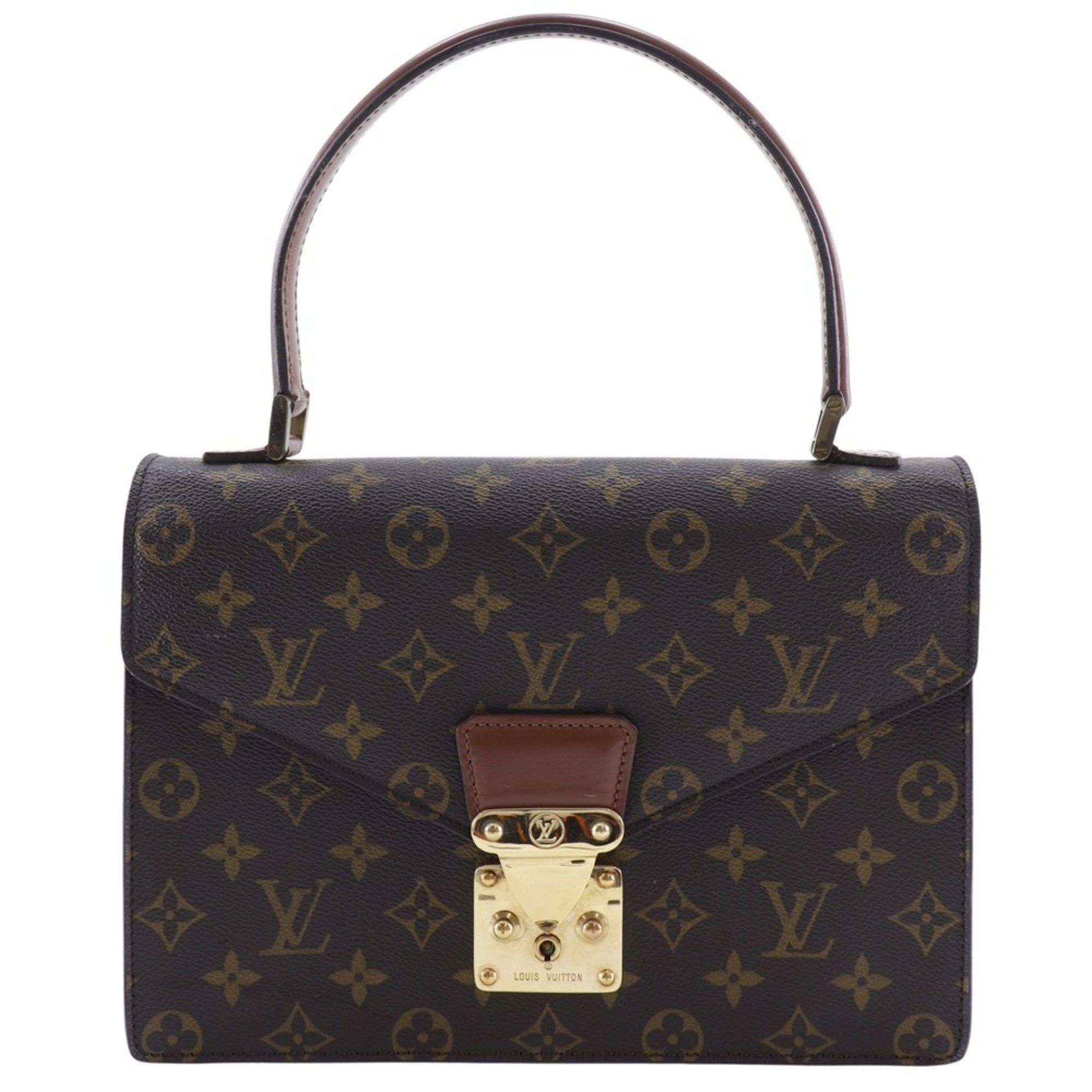 Louis Vuitton Louis Vuitton Concorde Handbag M51190 Monogram Canvas Made in France 1991 Brown MI8901 Snap Lock Concord Women's Size ONE SIZE - 1 Thumbnail