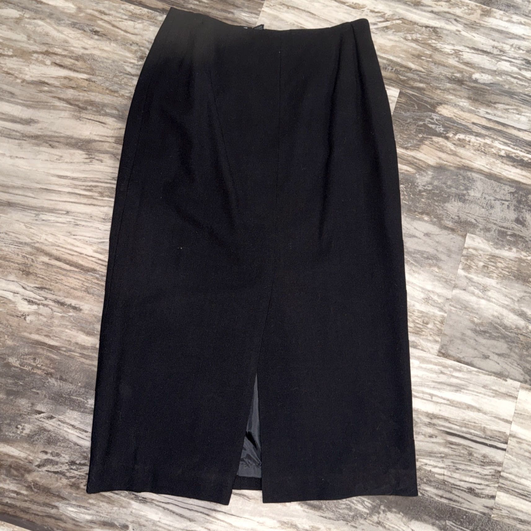 Talbots VINTAGE Talbots Women’s Academia Preppy Pleated Wool Suit 10 Black Lined Skirt Set Double-Breasted Notch Lapel Womens Pretentious? Size L / US 10 / IT 46 - 5 Thumbnail