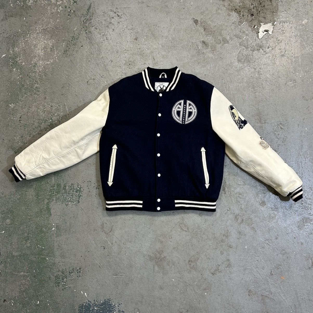 basketcase gallery Basketcase Gallery Leather Varsity Jacket Size US XL / EU 56 / 4 - 3 Thumbnail