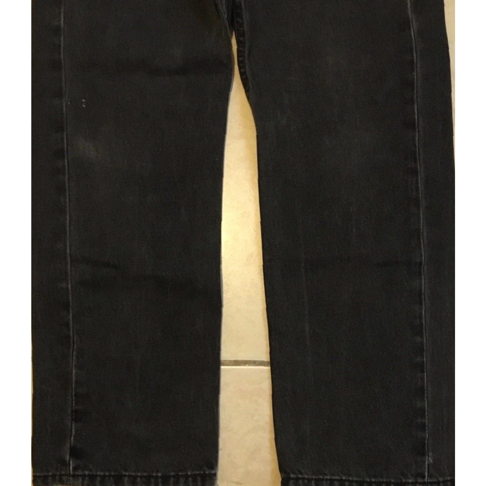 Levi's Levis 505 Jeans 31 Denim Regular Black Straight Distressed 80s 90s Grunge Punk Biker Western Levi's Men 28 Inseam Zipper Fly Tight Fit? Size US 31 - 6 Thumbnail