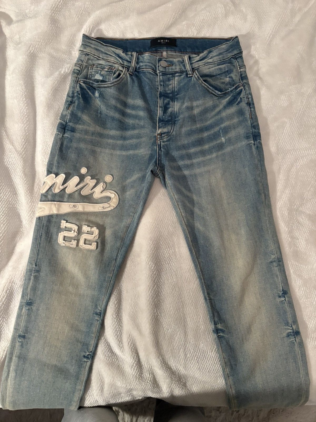 Amiri Amiri Boucle Patch Carpenter Jeans | Grailed 