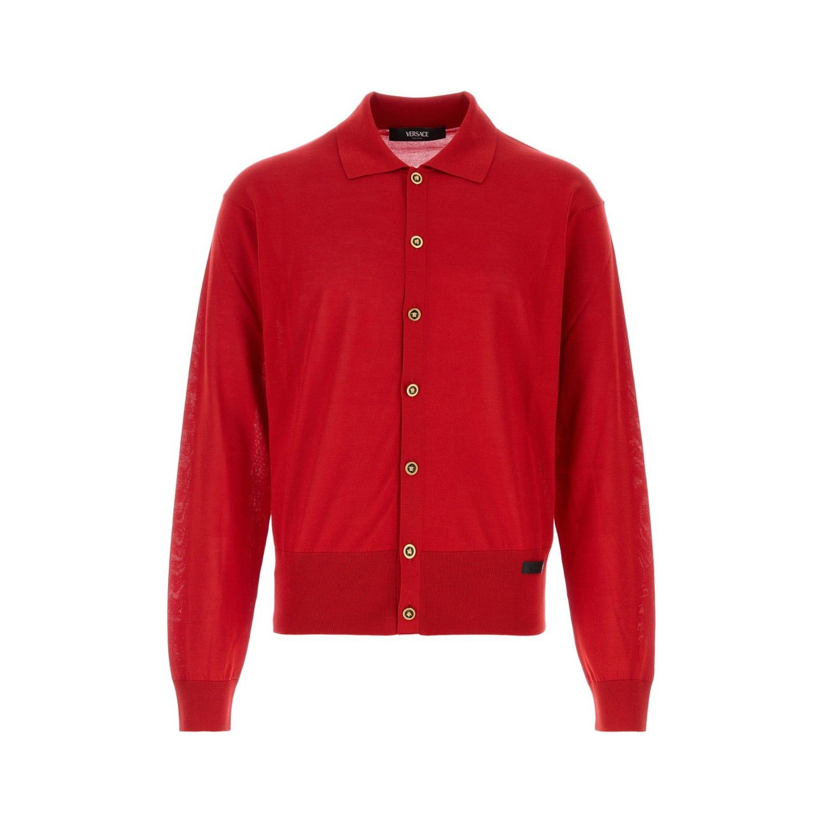 Versace VERSACE Red Silk Blend Cardigan New & Authentic (Men's size: Size US L / EU 52-54 / 3 - 1 Thumbnail