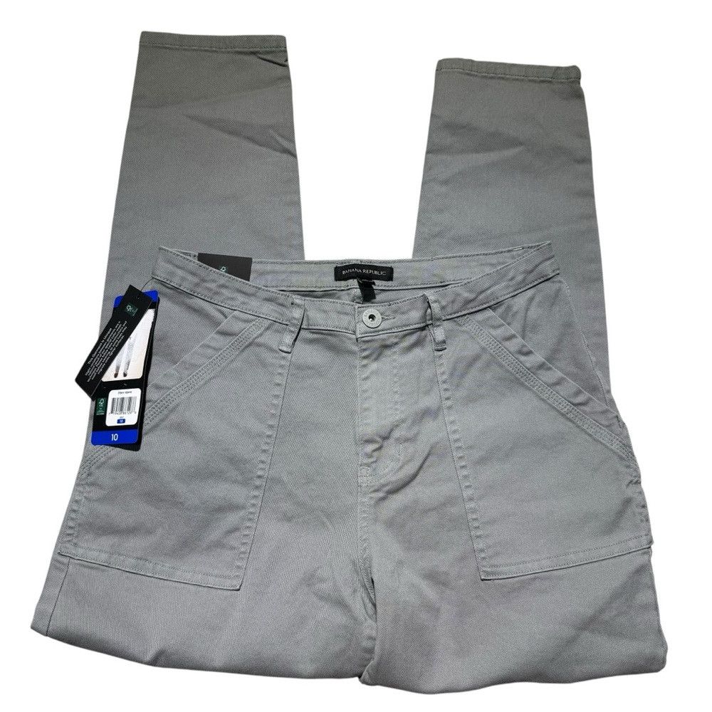 Banana Republic NWT New Banana Republic High Rise Twill Grey Pants Jeans Si Size 32" / US 10 / IT 46 - 4 Thumbnail