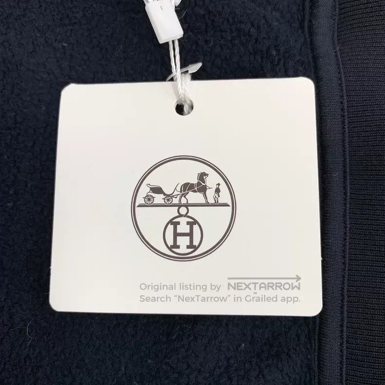 Hermes Hermes 24 Model Dark Blue Geometric Pattern Cotton Crewnec Size L / US 10 / IT 46 - 6 Thumbnail