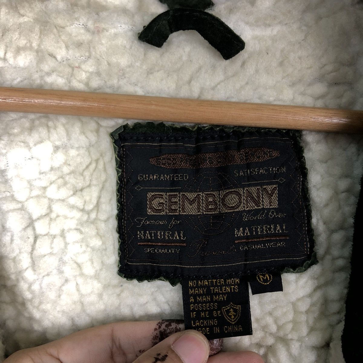 Genuine Leather VINTAGE GENUINE BOMBER JACKET GEMBONY MINK FUR LINING Size US M / EU 48-50 / 2 - 13 Thumbnail