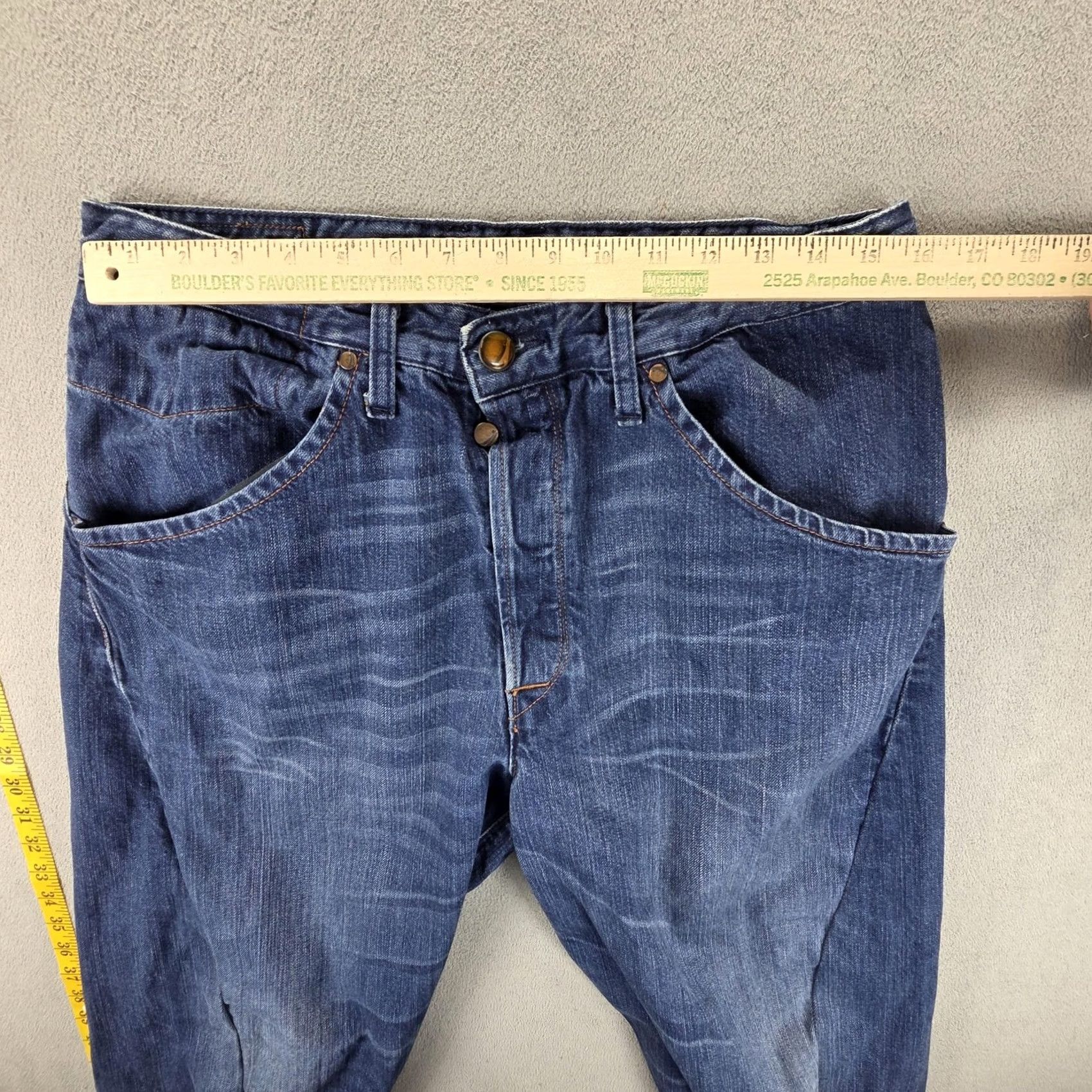Levi's VINTAGE Levi's Engineered Jeans Mens Blue Twisted Straight Leg 30x29 Levis Engineered Jeans Denim Cotton Button Pockets Solid Fall Mens Size US 30 / EU 46 - 3 Thumbnail