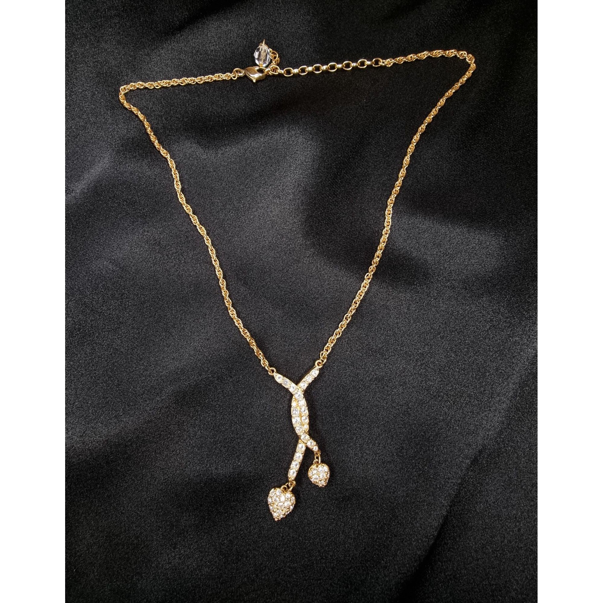 Swarovski Vintage Swarovski Gold-Tone Necklace With Crystals & Heart P Size ONE SIZE - 3 Thumbnail