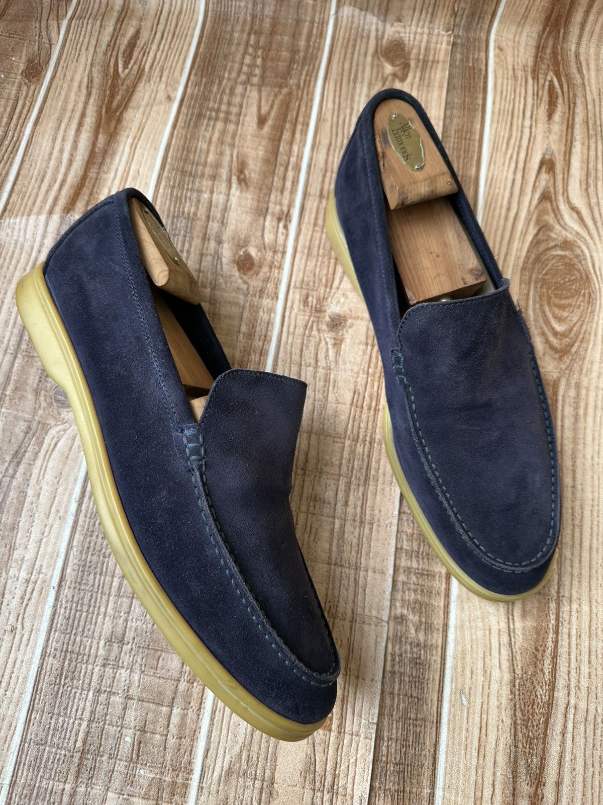 Loro Piana Loro Piana Summer Walk Blue Suede Loafer Flats Size US 11 / EU 44 - 14 Thumbnail