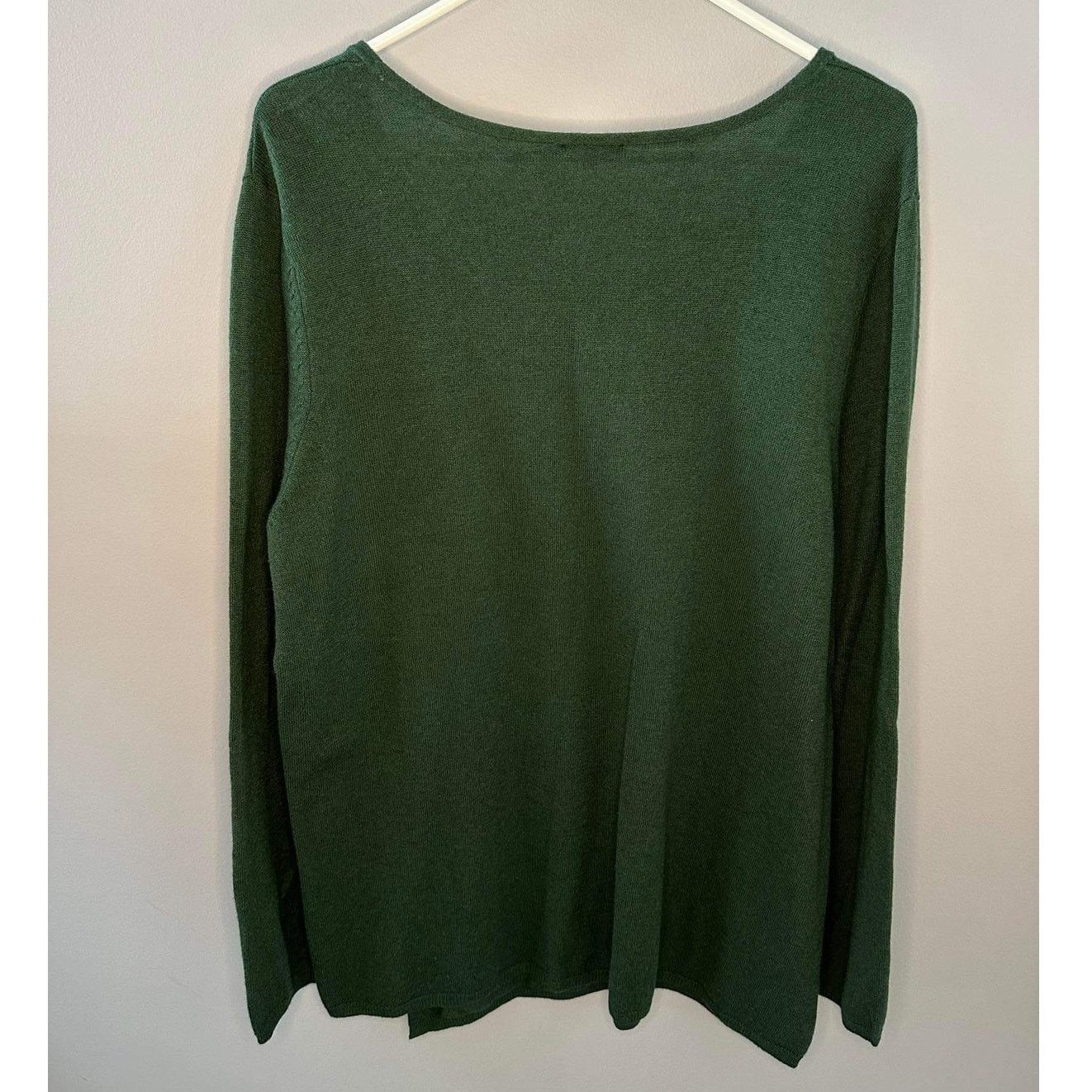 Other J. Jill Long Sleeve Scoop Neck Knit Sweater Forest Green L Size L / US 10 / IT 46 - 2 Thumbnail
