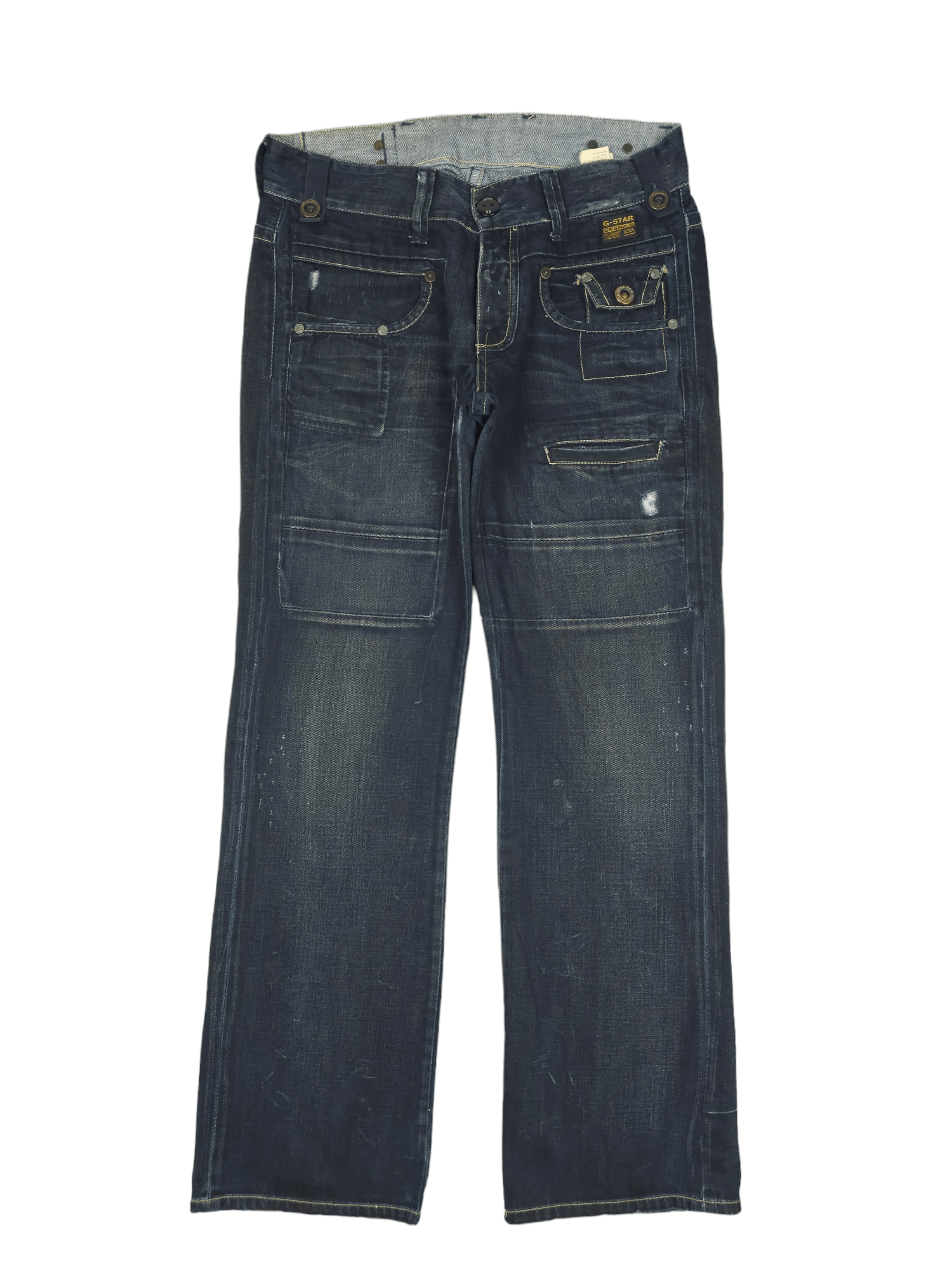 G-Star × Japanese Brand 💎 Size 32/32 Double Knee Y2K Distressed Denim Jeans Size US 32 / EU 48 - 1 Thumbnail