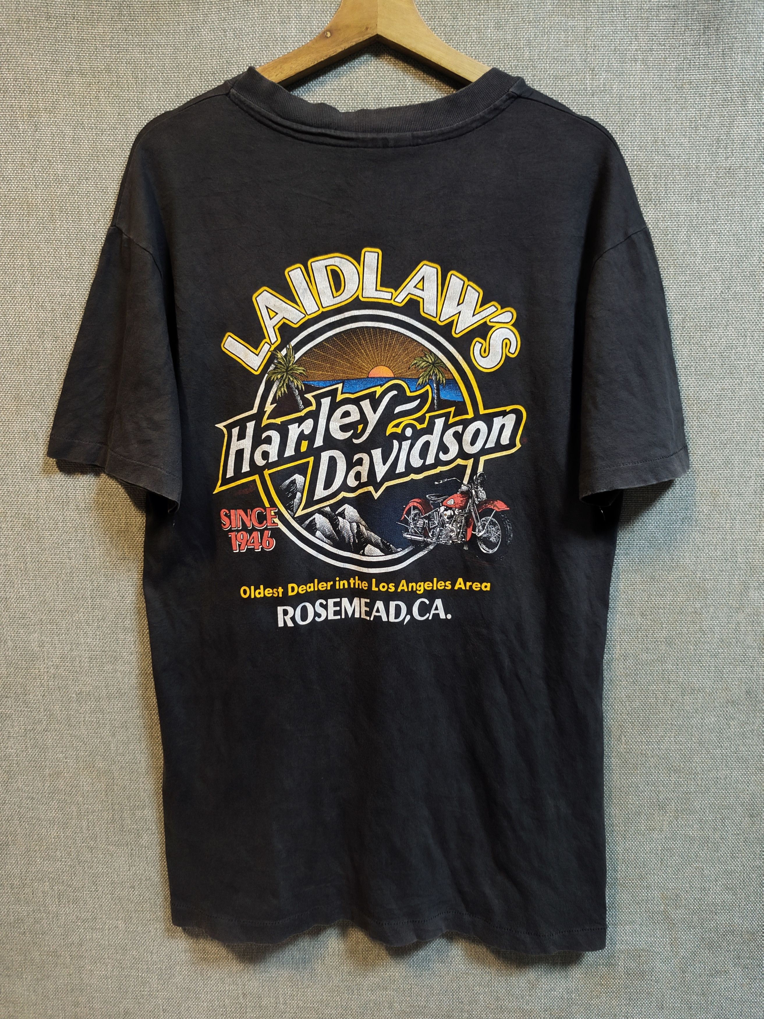 Harley Davidson vintage 90s t shirt one world harley davidson made in usa Size US M / EU 48-50 / 2 - 1 Thumbnail