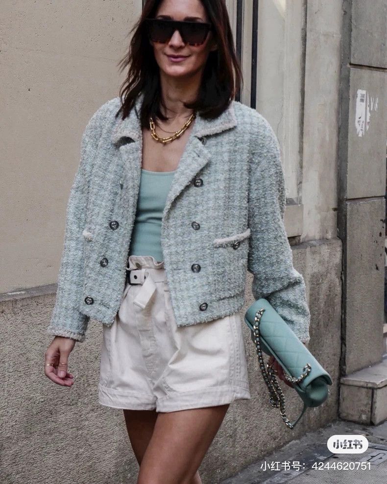 Chanel Chanel 20p mint green tweed coat Size XS / US 0-2 / IT 36-38 - 6 Thumbnail