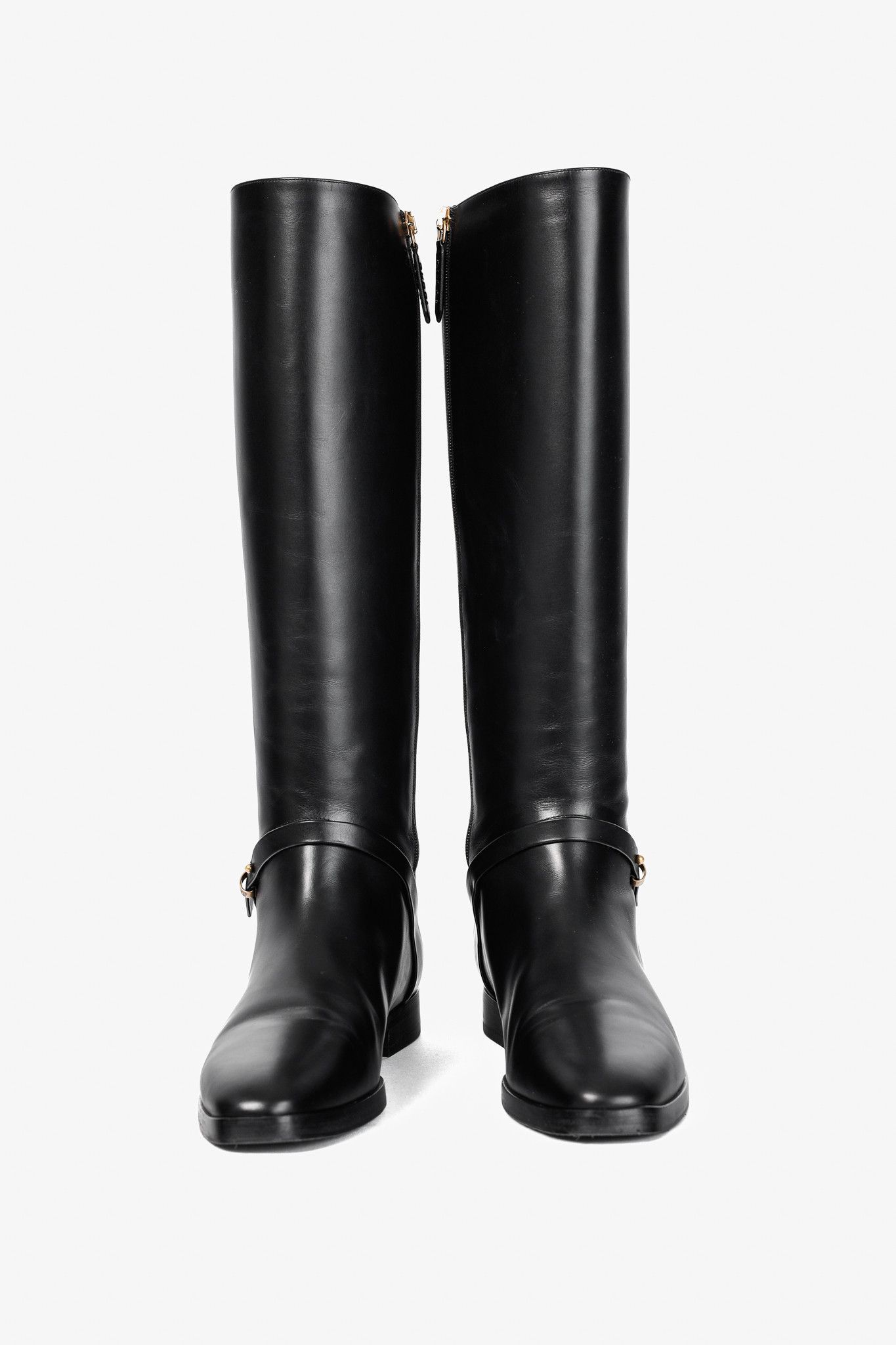 Gucci Gucci Rosie Black Elite Calf Leather Riding Boots Size US 8.5 / IT 38.5 - 2 Thumbnail