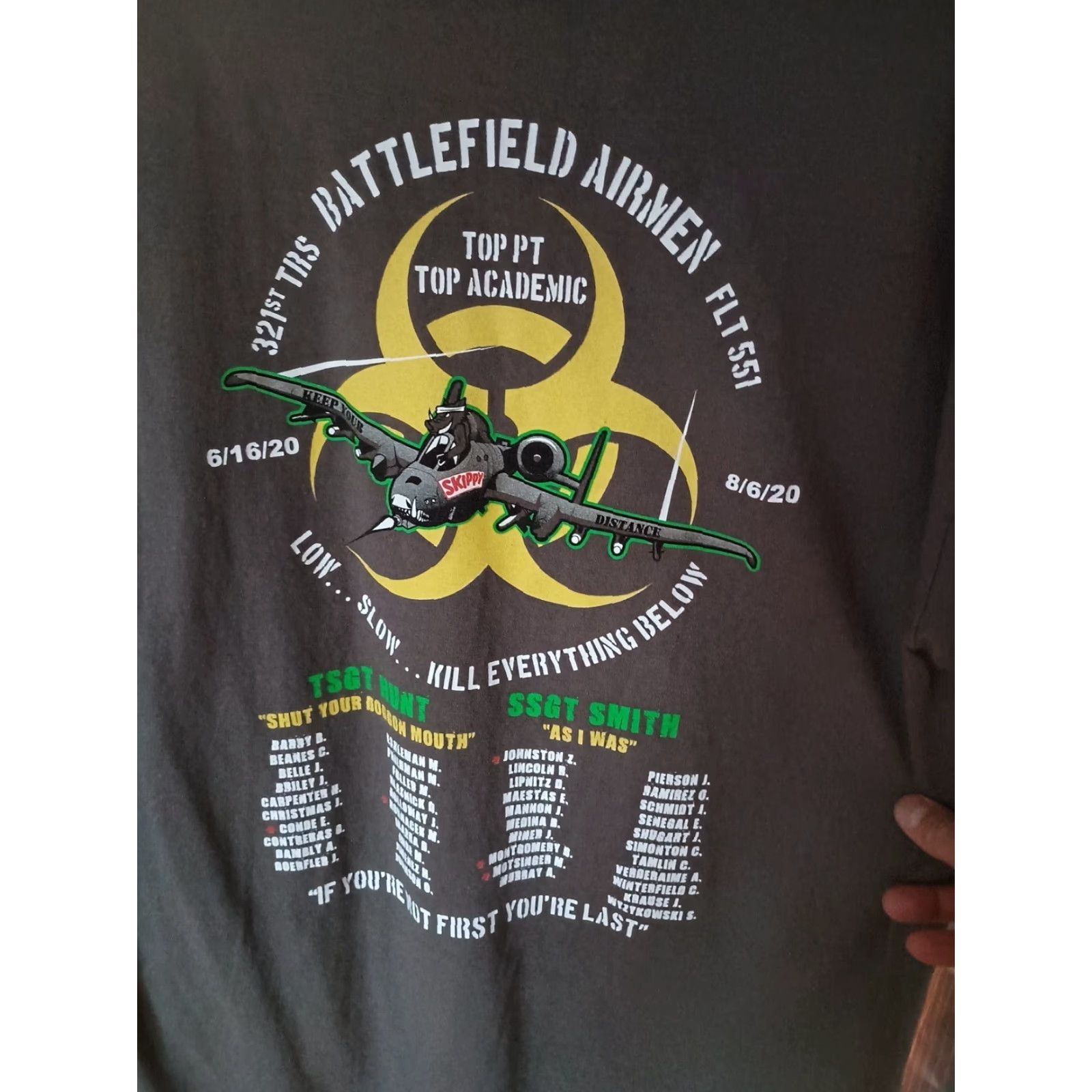 Gildan VINTAGE Official Basic Military Training T-shirt Men XL Green Gildan Military 321st 2020 Size US XL / EU 56 / 4 - 5 Thumbnail