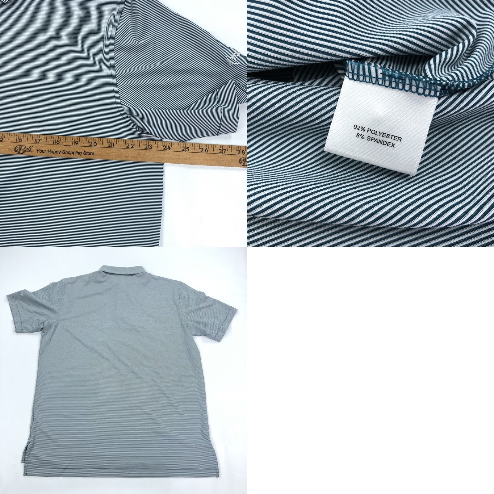 Peter Millar Peter Millar Summer Comfort Polo Shirt Mens Large Blue Striped Golf Shirt Size US L / EU 52-54 / 3 - 8 Thumbnail