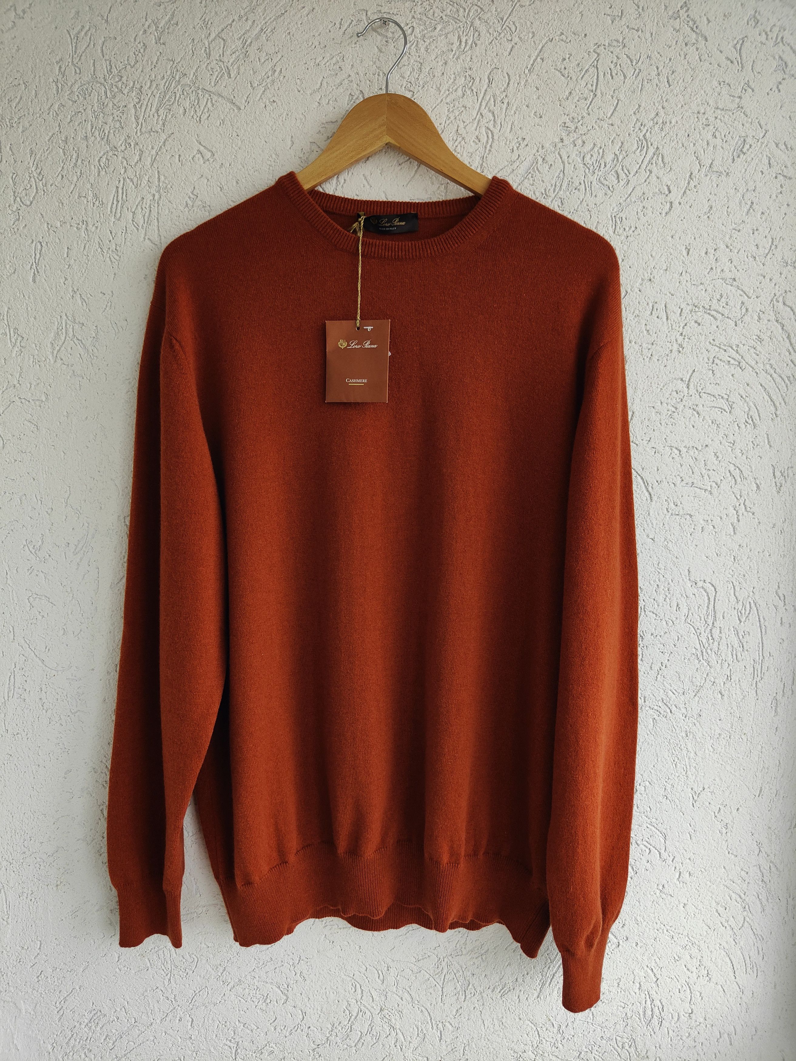 image of Loro Piana Cashmere Sweater Jumper in Orange, Men's (Size 2XL)