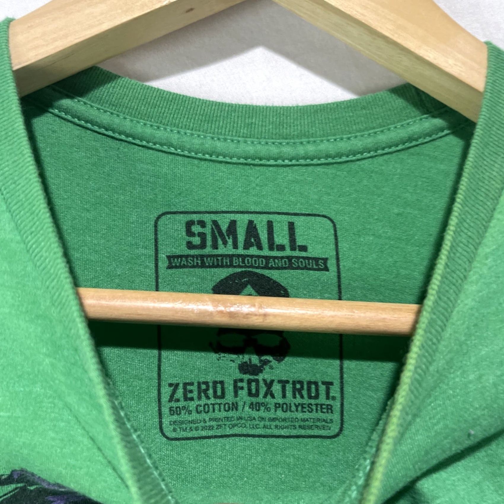 Vintage Zero Foxtrot Shirt Mens Small Green Shell Shocked Teenage Mutant Ninja Turtles Shirt Size US S / EU 44-46 / 1 - 7 Thumbnail
