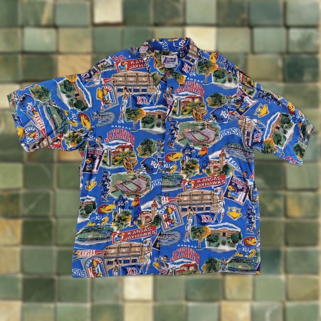 Reyn Spooner Reyn Spooner Hawaiian Shirt Mens XL Kansas Jayhawks Sports University Multicolor Short Sleeve Size US XL / EU 56 / 4 - 1 Thumbnail