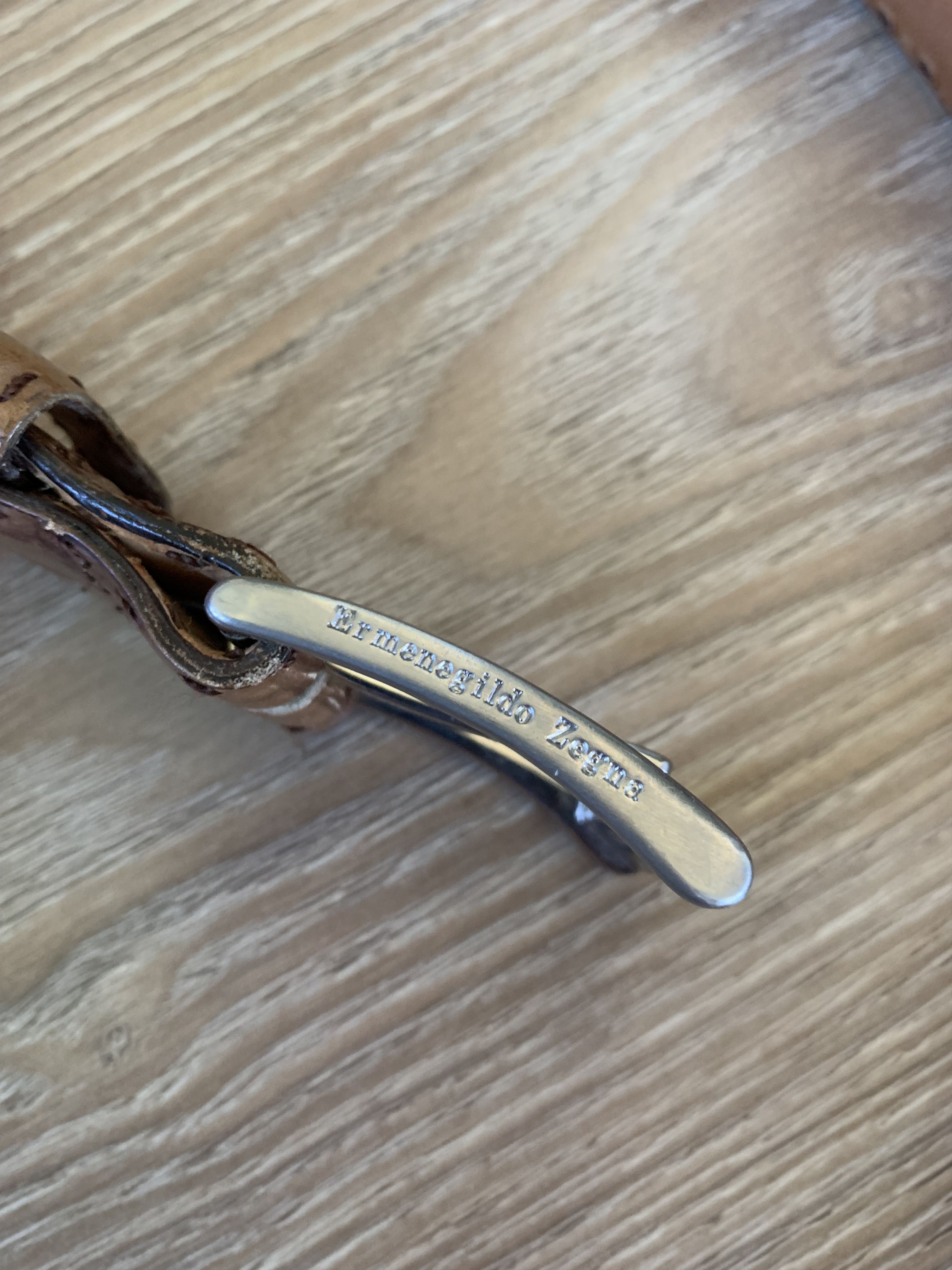 Ermenegildo Zegna Vintage Ermenegildo Zegna Real Crocodile Leather Belt Size 32 - 11 Thumbnail