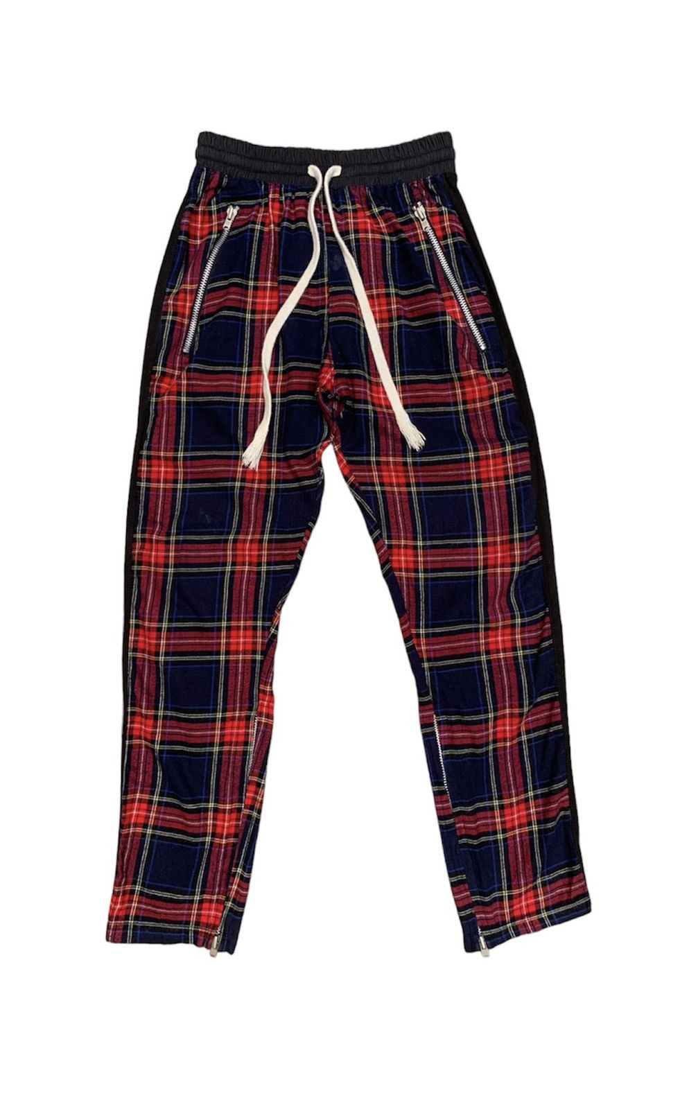 Japanese Brand CRAY TOKYO Red Tartan (riri Zipper) Jogger Pants Size US 32 / EU 48 - 1 Thumbnail