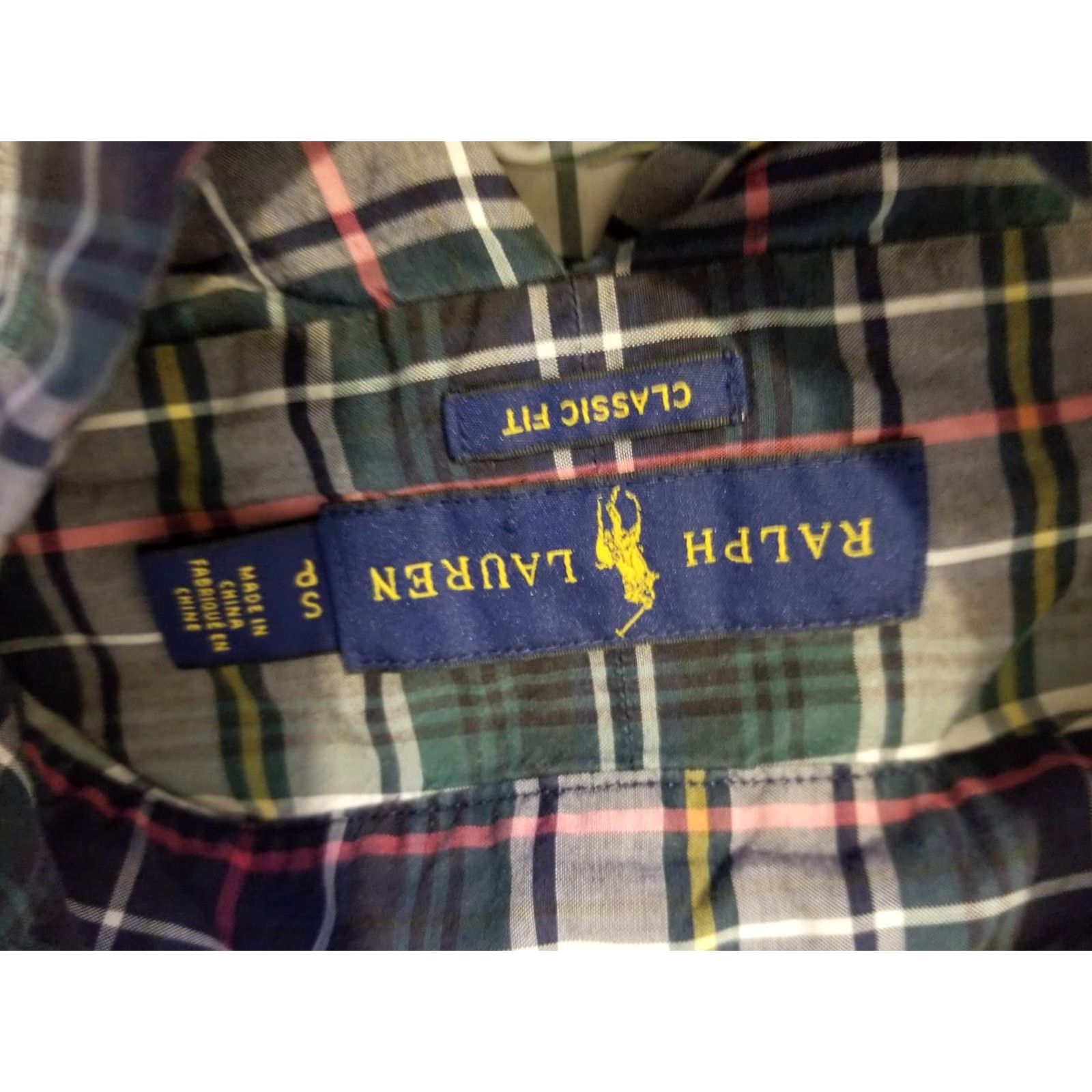 Polo Ralph Lauren Polo Ralph Lauren Dress Shirt Mens S Small Green Plaid Cotton Button Long Sleeve Shirt Size 36R - 4 Thumbnail
