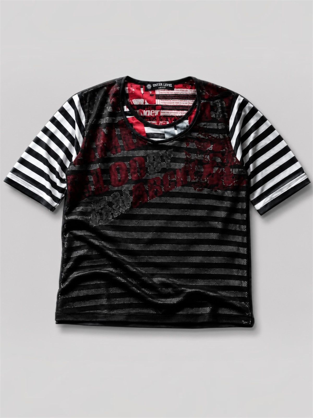 Japanese Brand Under Level Crazy and Bloody Anarchy Double Layer Stripe Size L / US 10 / IT 46 - 1 Thumbnail