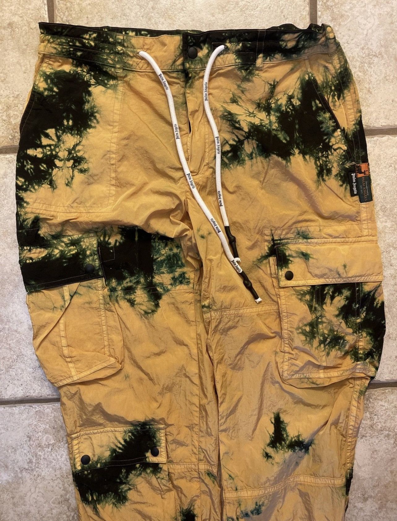 Palm Angels Palm Angles yellow tie die cargo pants Size US 34 / EU 50 - 7 Thumbnail