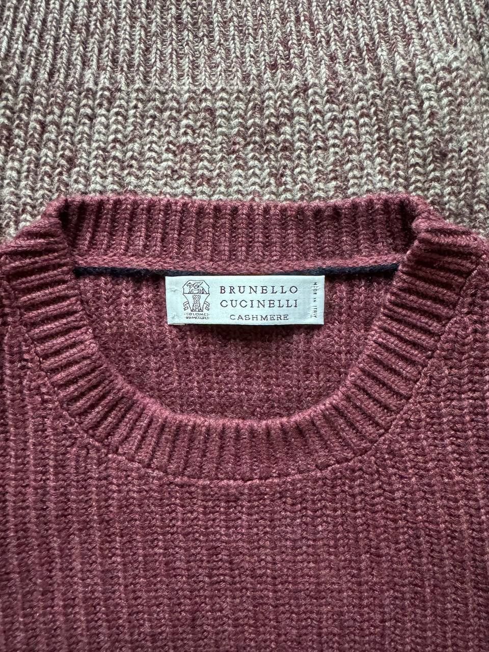 Brunello Cucinelli 🔥🔥 Brunello Cucinelli Burgundy Cashmere Sweater Size US L / EU 52-54 / 3 - 3 Thumbnail
