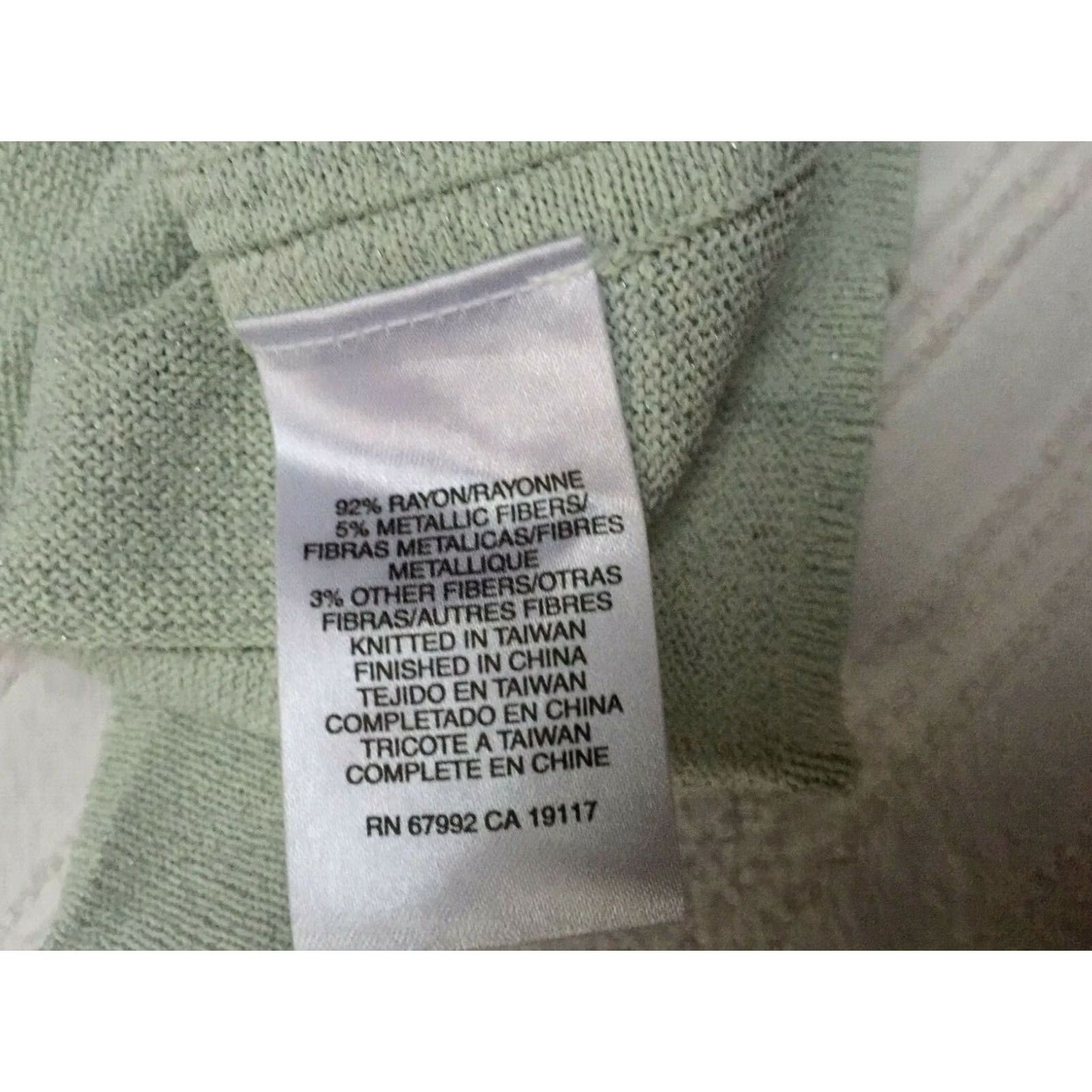 Vintage Sigrid Olsen Womens Tank Top Cardigan Set Perforated Green Small Size S / US 4 / IT 40 - 7 Thumbnail