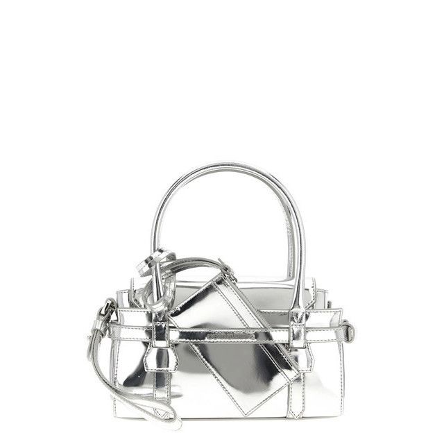 Dsquared2 DSQUARED2 Twin Mini Top Handle Silver Bag New & Authentic Size ONE SIZE - 1 Thumbnail